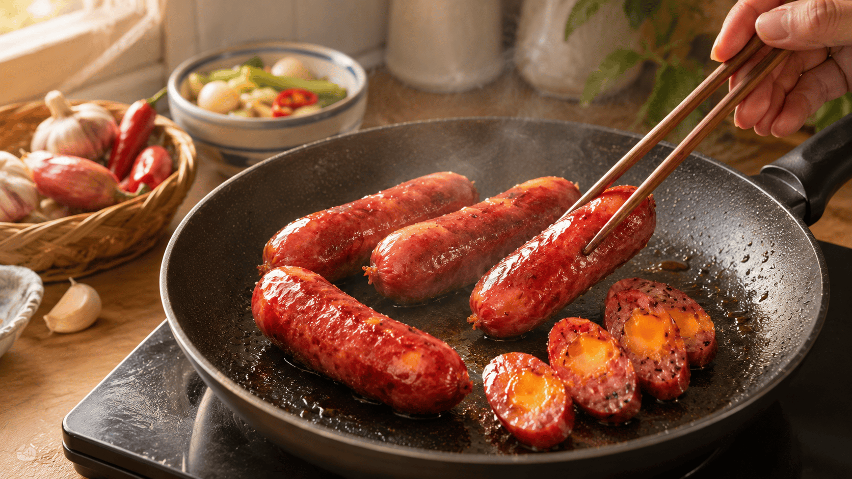 lạp xưởng trứng