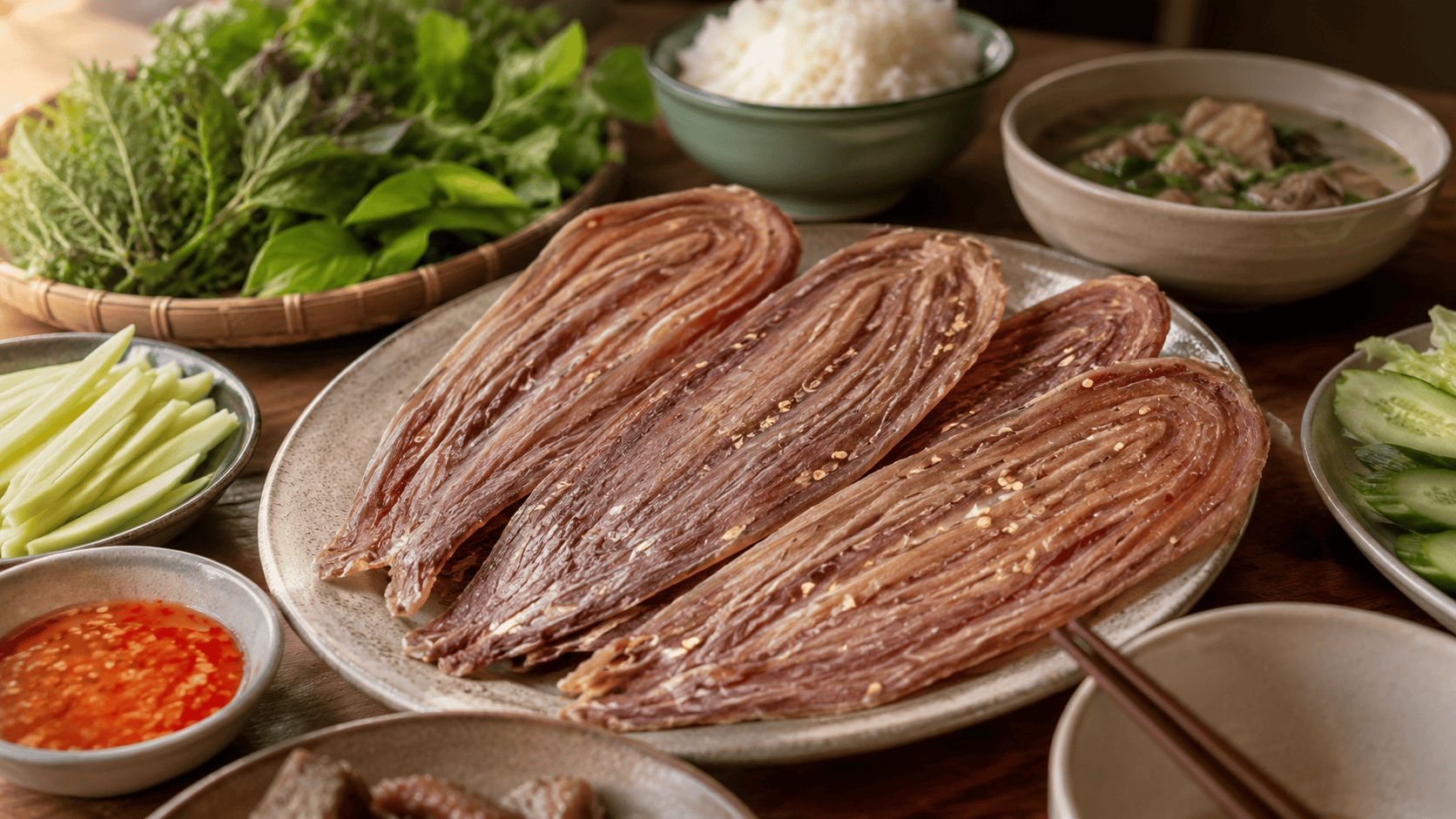 khô rắn làm quà