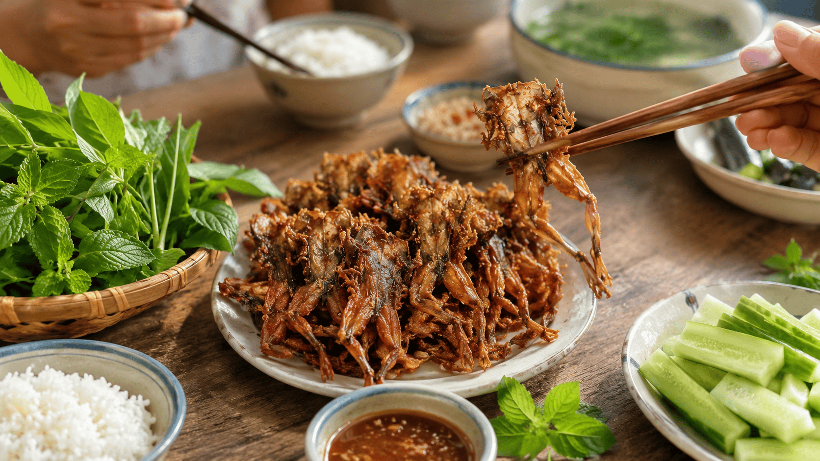 cách chế biến khô ếch