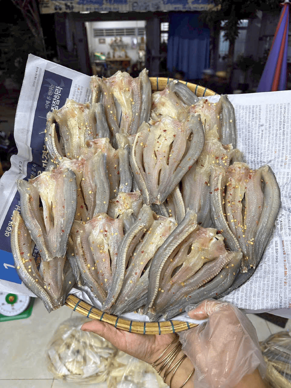 khô cá lóc nguyên con làm sạch