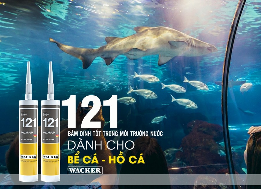 Giải Pháp Tối Ưu Cho Hồ Cá và Hồ Thủy Sinh Với Silicone Wacker 121