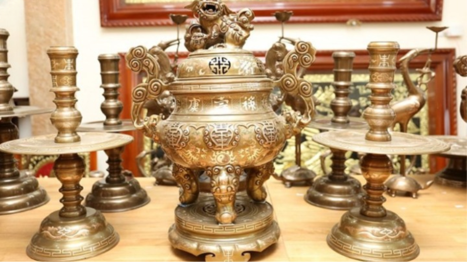 Bộ Đồ Đồng Thờ Cúng: Linh Thiêng Vĩnh Cửu – Kết Tinh Hồn Việt