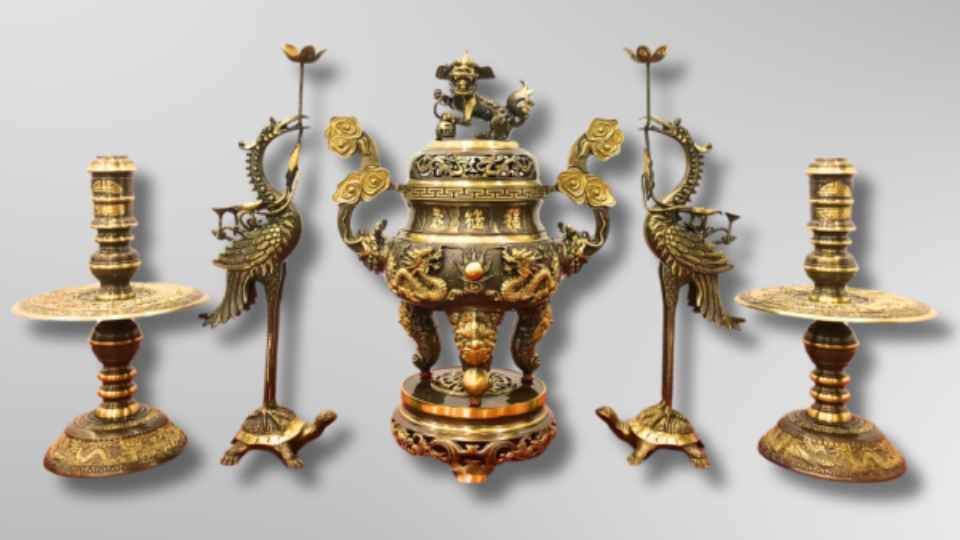 Sức Mạnh Phong Thủy Từ Đồ Thờ Tam Sự Bằng Đồng: Thu Hút Tài Lộc và Bình An