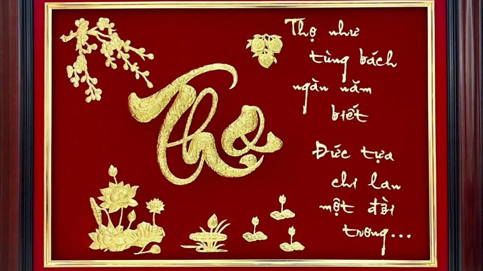 Tranh Đồng Chữ Thư Pháp – Nghệ Thuật Chạm Khắc Đỉnh Cao, Lưu Giữ Nét Đẹp Truyền Thống