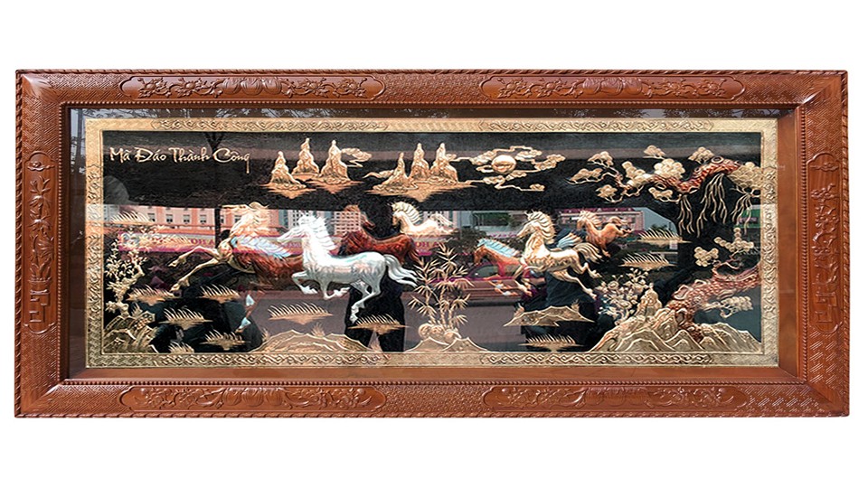 Tranh Đồng Mã Đáo Thành Công: Tinh Hoa Nghệ Thuật Gửi Gắm Lời Chúc Phát Tài