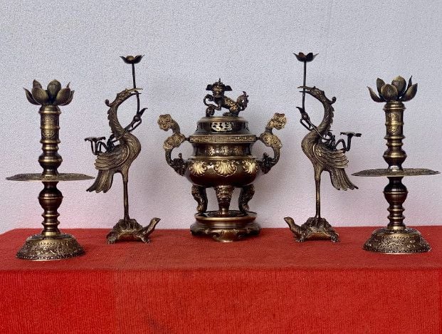 Bộ Đỉnh Đồng Thờ Cúng - Cửu Diệu Thiên