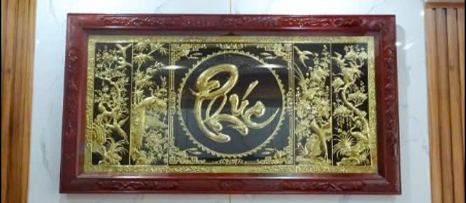 Chữ Phúc Thư Pháp Bằng Đồng -Cửu Diệu Thiên