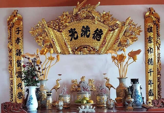 Cuốn Thư Câu Đối Đồng - Cửu Diệu Thiên 