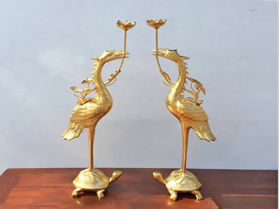 Ý Nghĩa Tâm Linh Sâu Sắc Của Đôi Hạc Thờ-Cửu Diệu Thiên