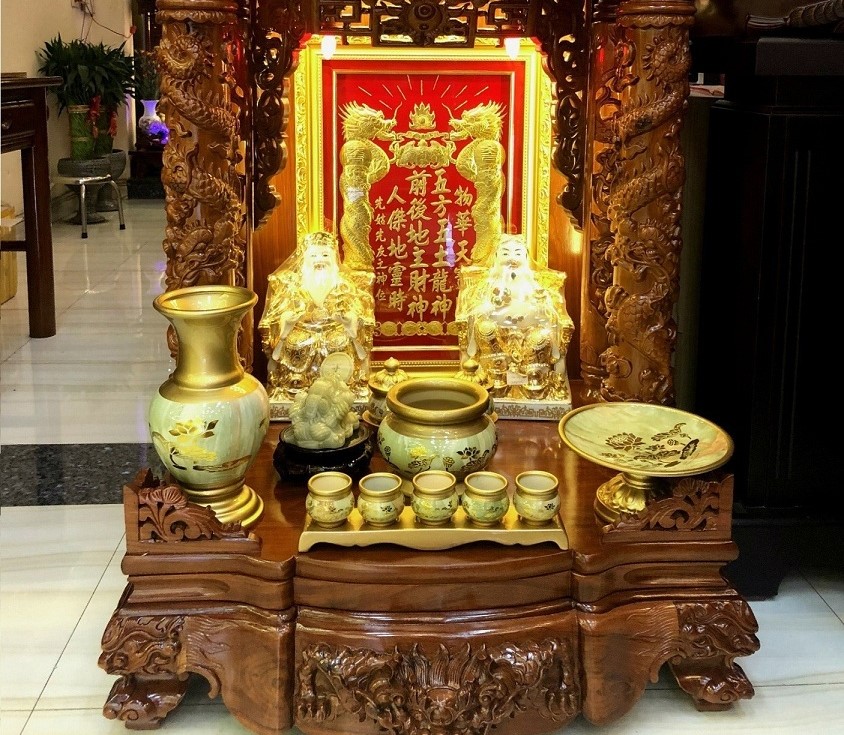 Bàn Thờ Thần Tài Bằng Đồng-Cửu Diệu Thiên