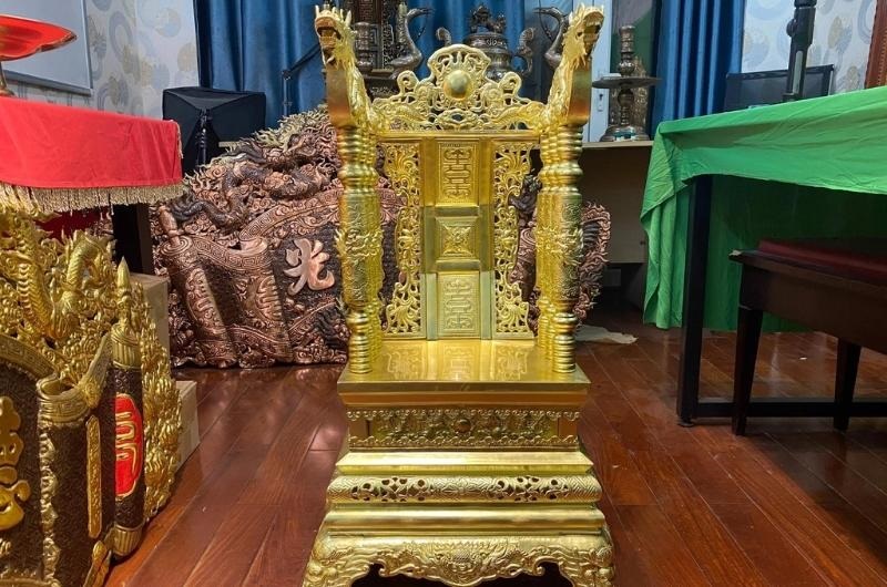 Ngai Thờ Chạm Khắc Đồng - Cửu Diệu Thiên 