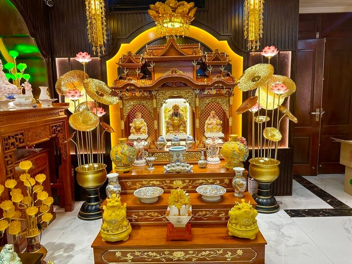 Bàn Thờ Thần Tài Bằng Đồng-Cửu Diệu Thiên