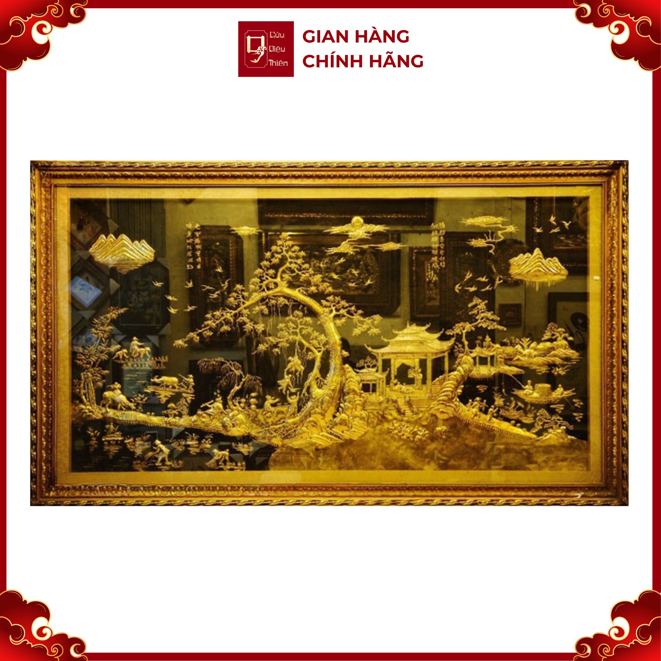 Tranh Đồng Quê - Đồ Đồng Cao Cấp - Cửu Diệu Thiên - THN396