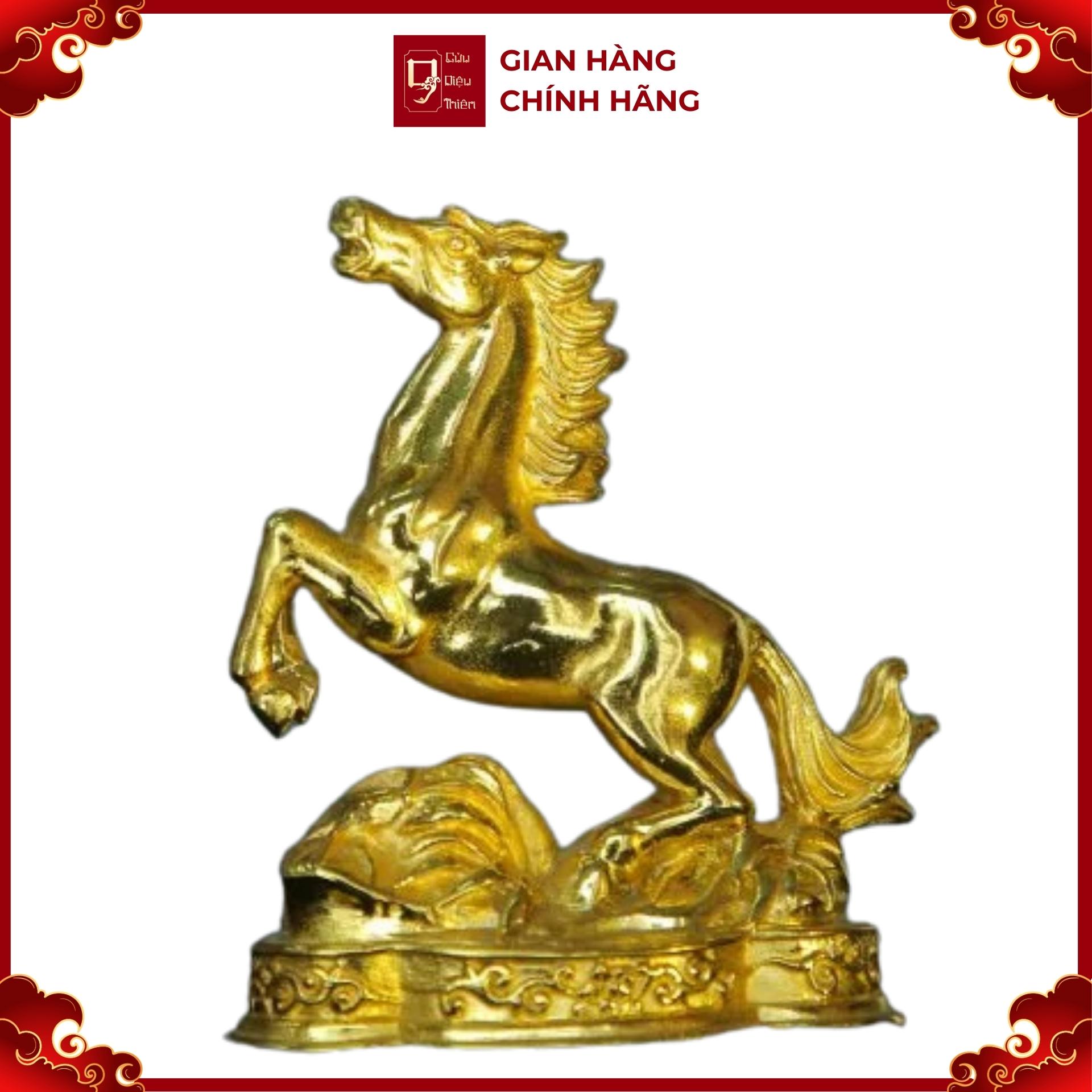 Tượng Ngựa Phong Thủy , Linh Vật Tuổi Ngọ - Đồ Đồng Cao Cấp - Cửu Diệu Thiên - THN080