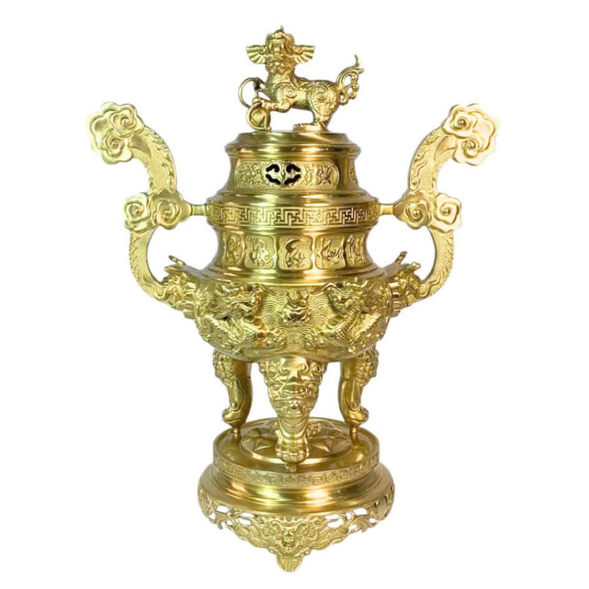 Đỉnh Đồng Phúc Lộc Thọ - Đồ Đồng Cao Cấp - Cửu Diệu Thiên - ZC008