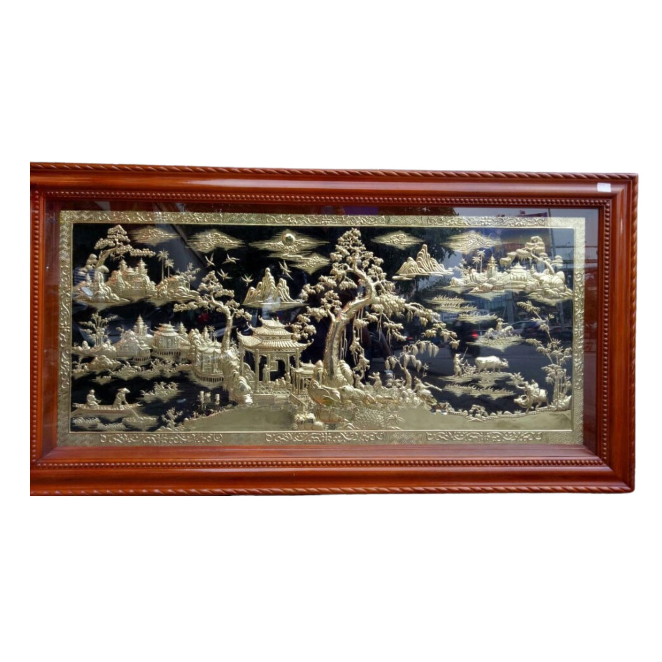 Tranh Đồng Quê - Đồ Đồng Cao Cấp - Cửu Diệu Thiên - THN400