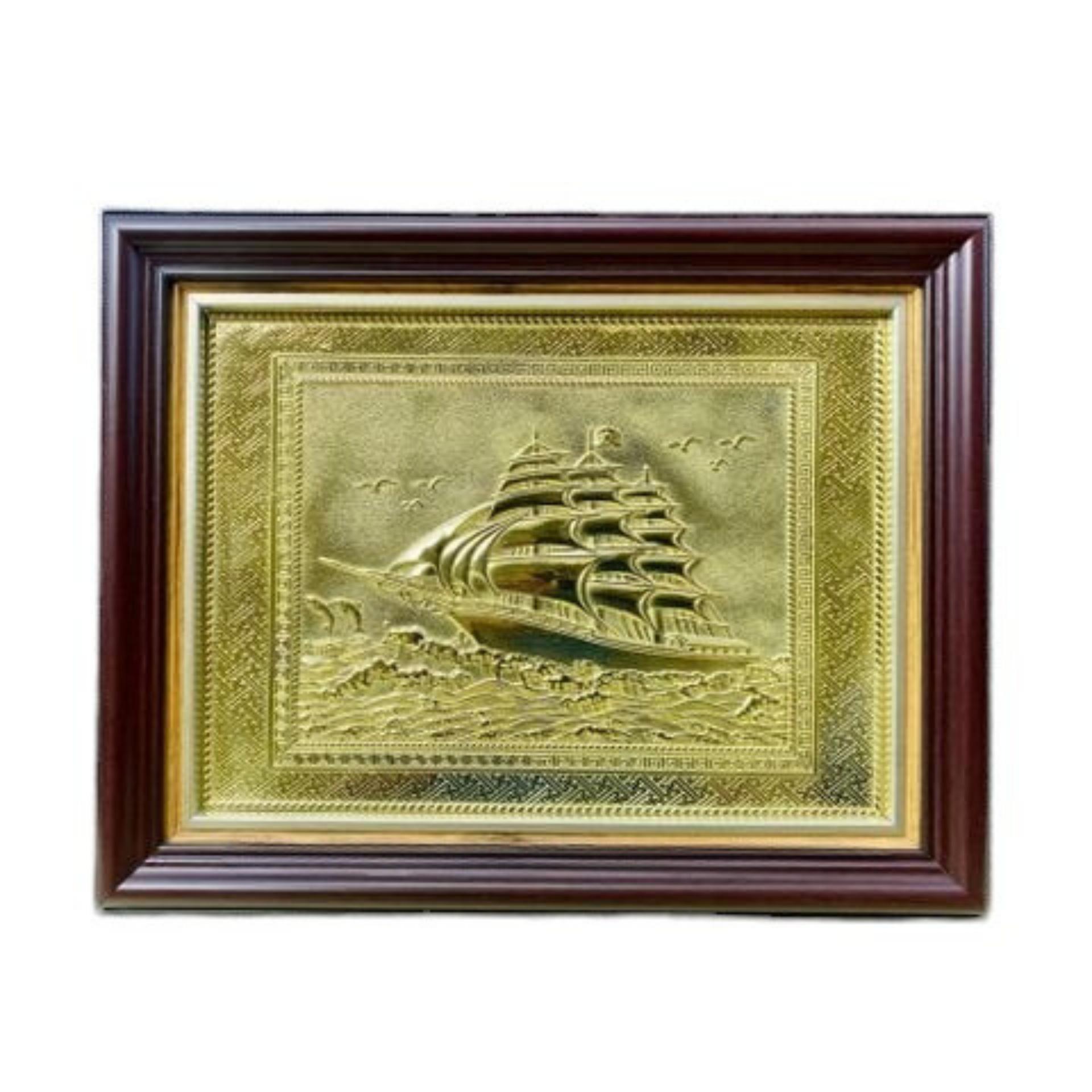 Tranh Đồng Thuận Buồm Xuôi Gió ( 28x34cm ) - Cửu Diệu Thiên - TB002
