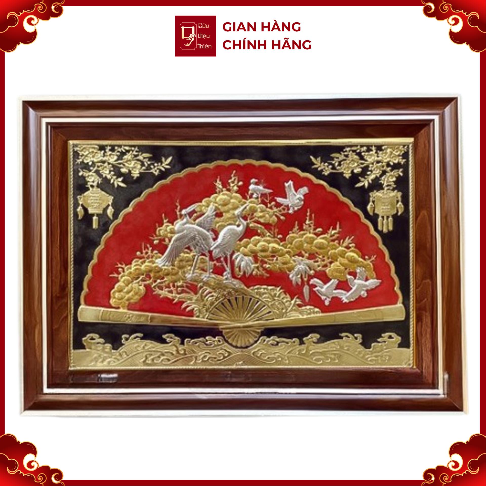 Tranh Tùng Hạc - Đồ Đồng Cao Cấp - Cửu Diệu Thiên - THN035