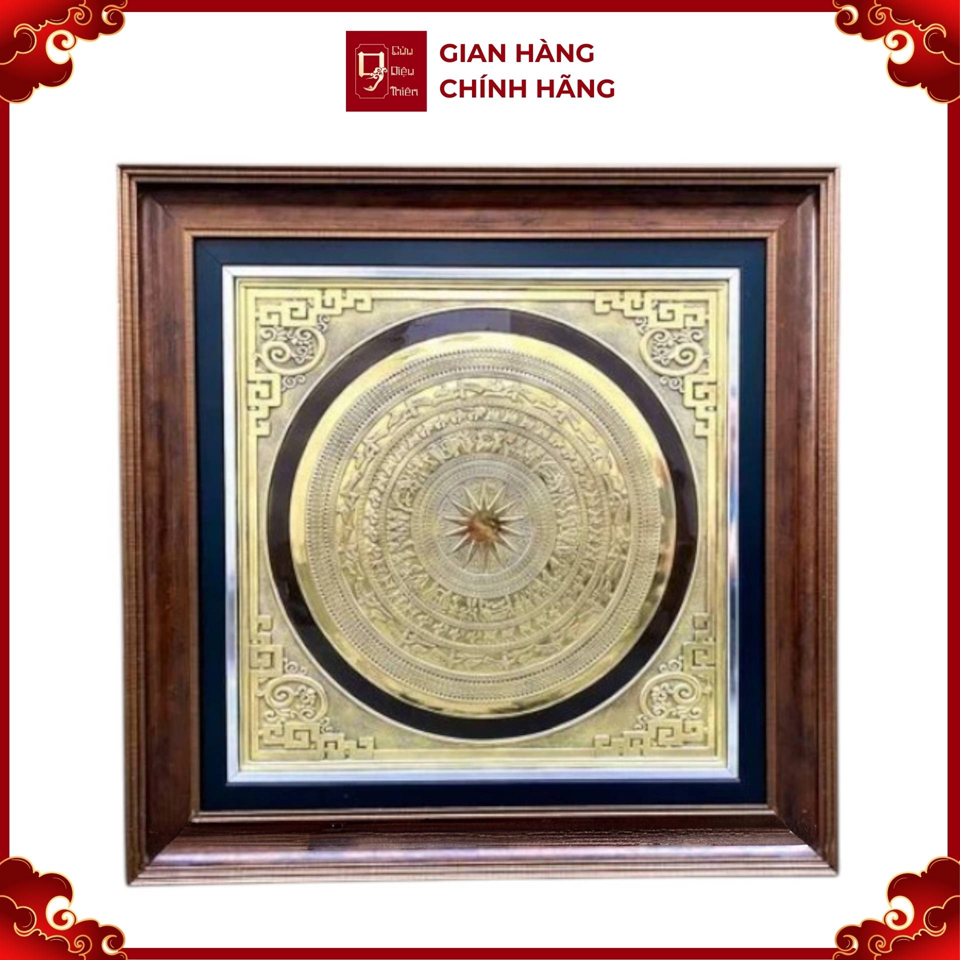 Tranh Đồng Mặt Trống Đồng ( 55x55cm ) - Cửu Diệu Thiên - ĐT013