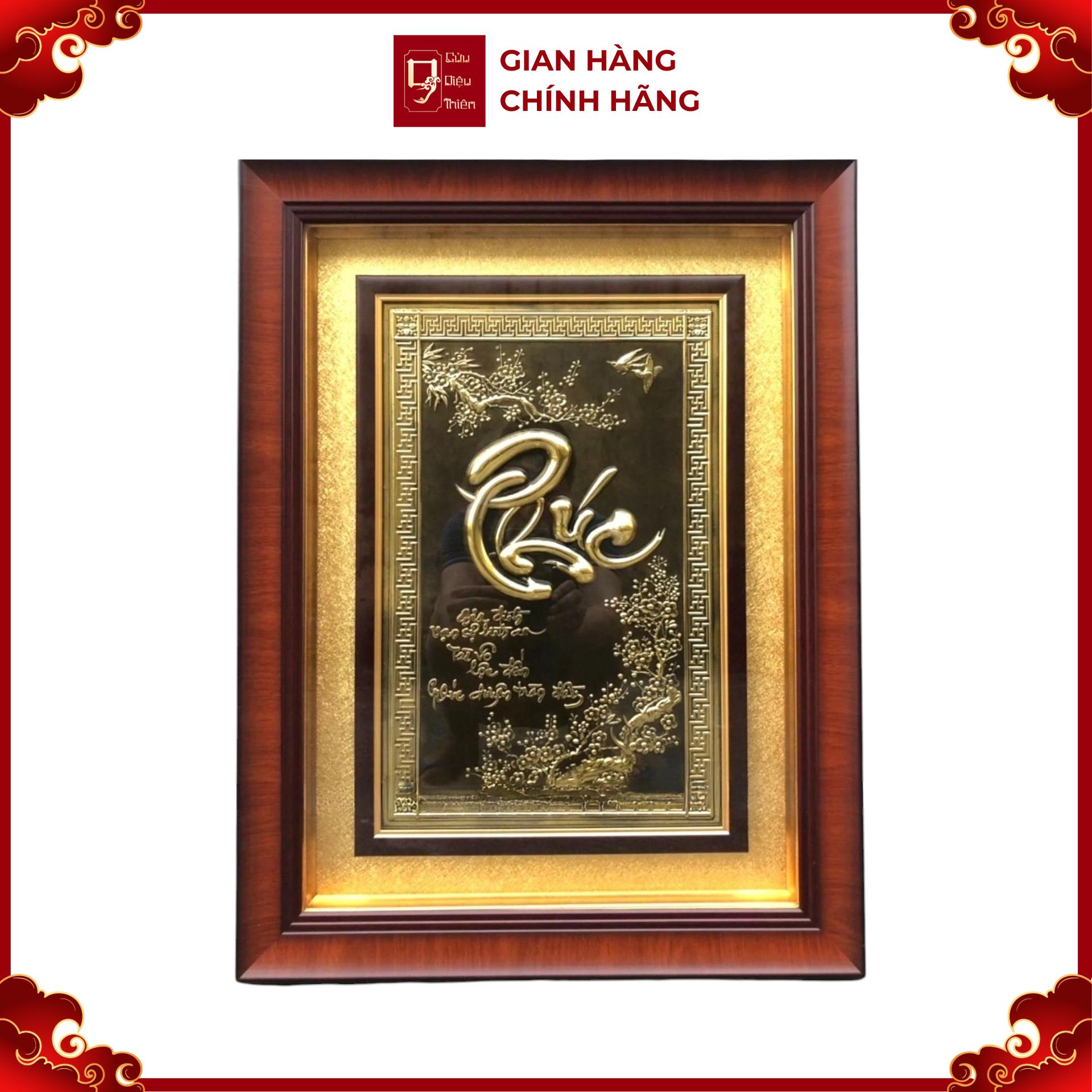 Tranh Đồng Chữ Phúc ( 58x42cm ) - Cửu Diệu Thiên - THN246