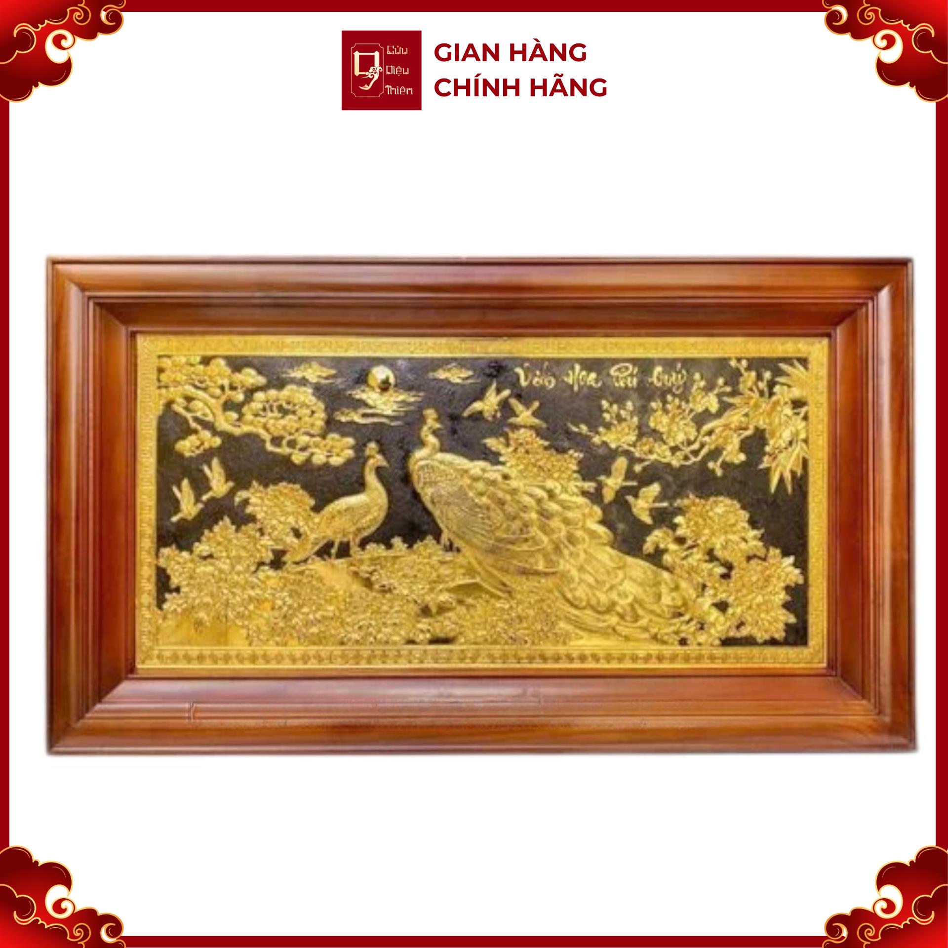 Tranh Đồng Phu Thê Viên Mãn , Mạ Vàng 24K - Cửu Diệu Thiên - THN330