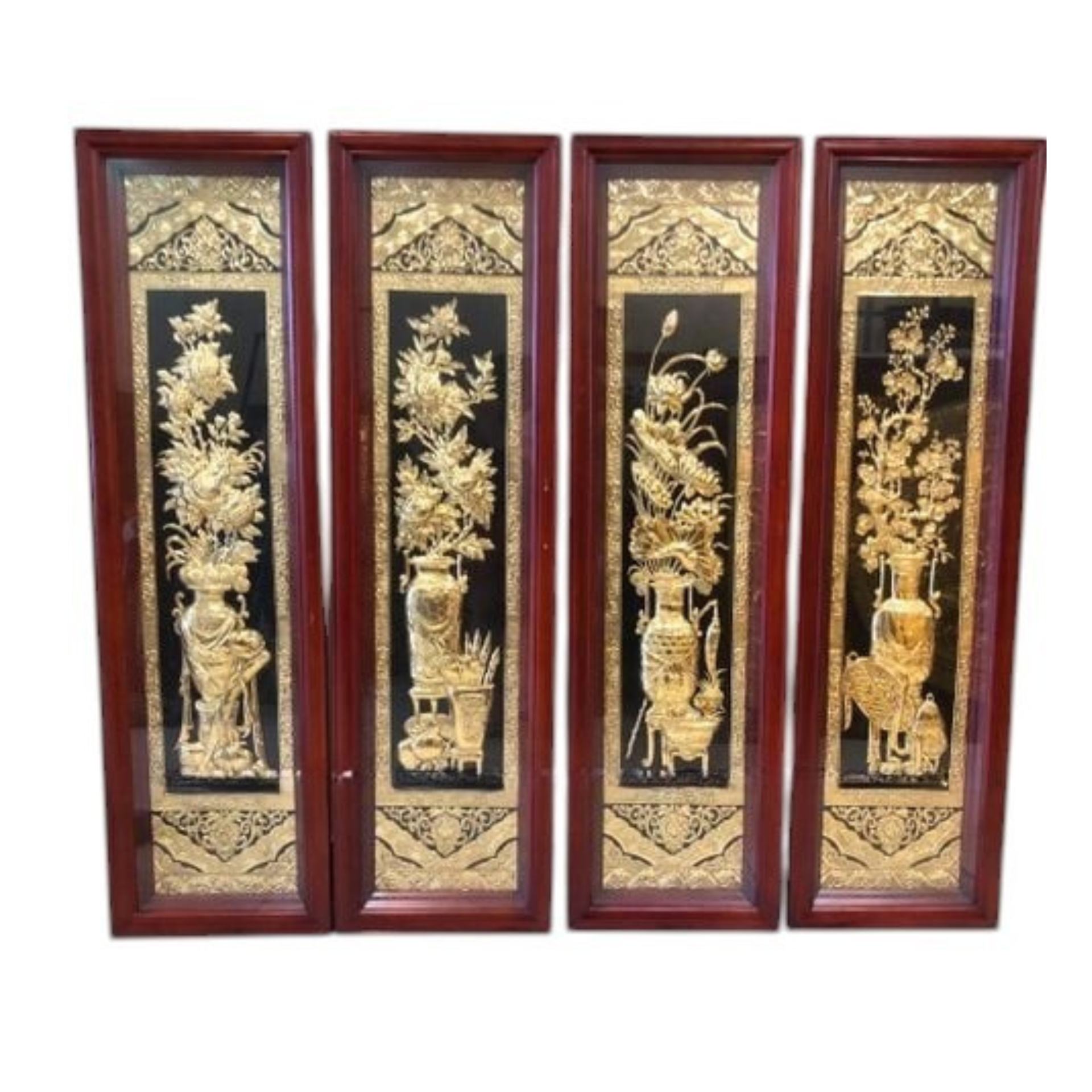 Tranh Đồng Tứ Bình (41x127cm) - Cửu Diệu Thiên - ĐB001