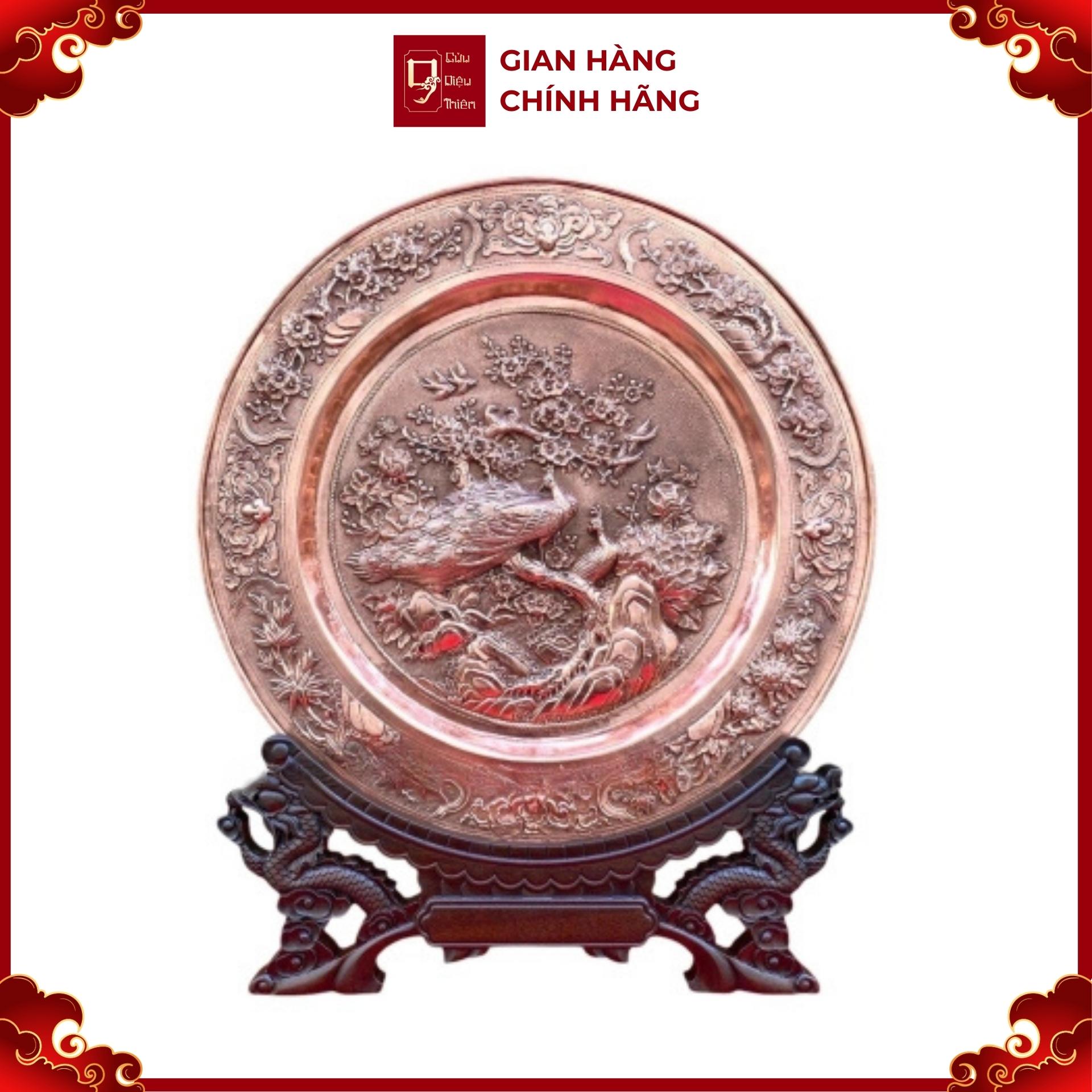 Tranh đĩa đồng Phú Quý Mãn Đường ( 35x41cm ) - Cửu Diệu Thiên - TĐ001