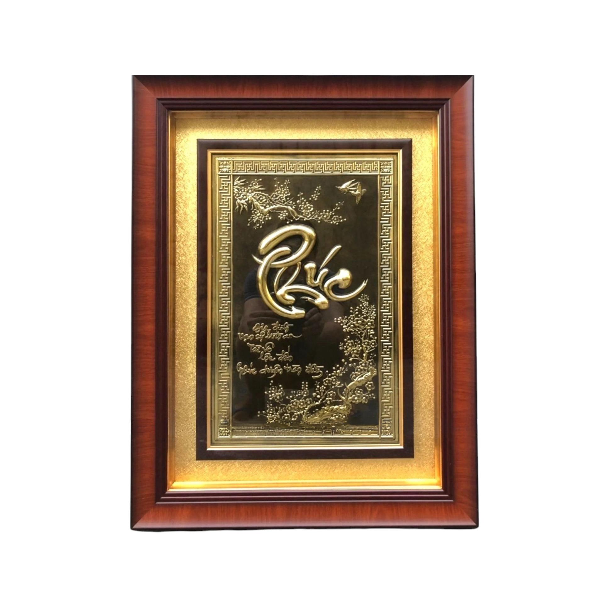 Tranh Đồng Chữ Phúc ( 58x42cm ) - Cửu Diệu Thiên - THN246