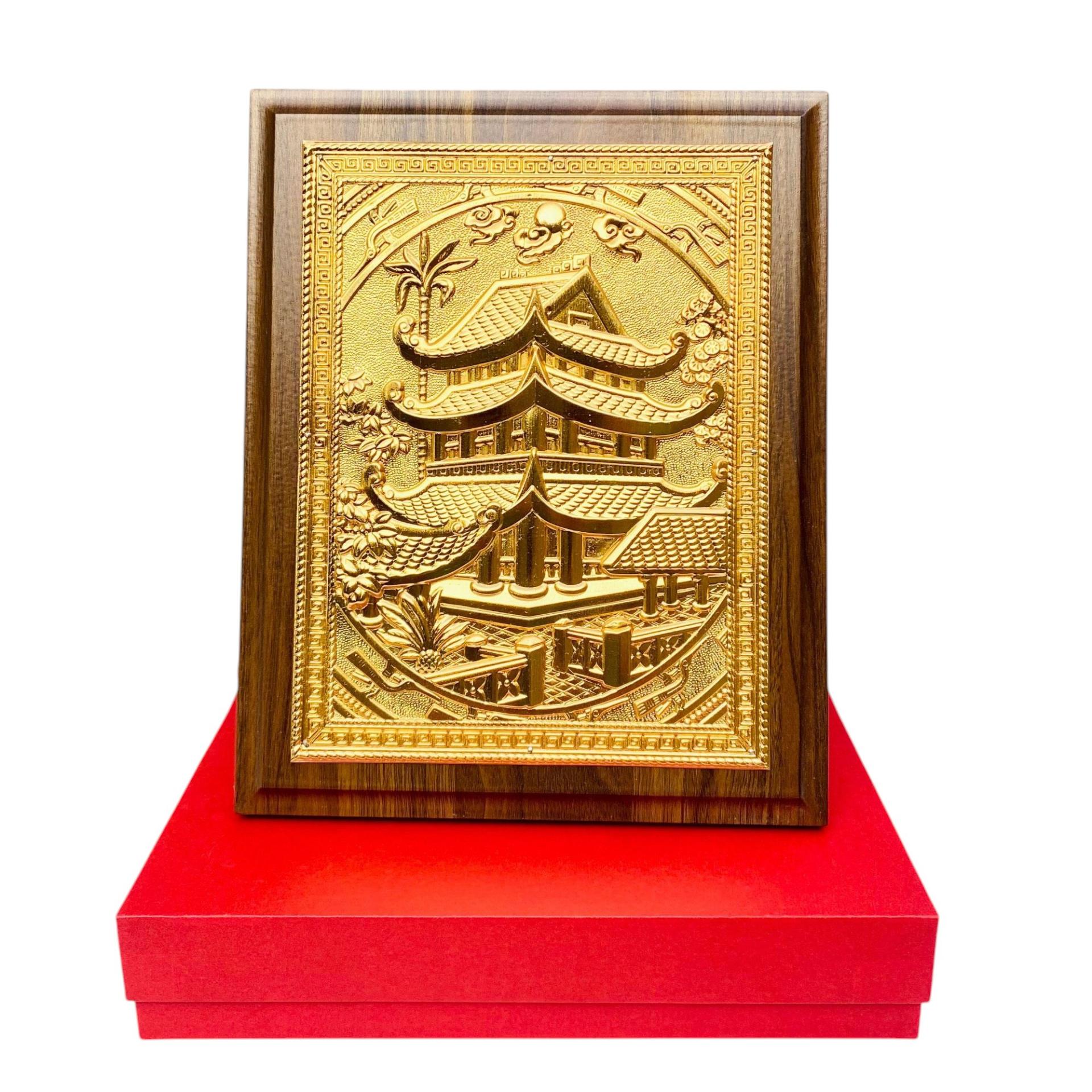 Tranh Đồng Chùa Keo Thái Bình  , Mạ Vàng 24K ( 20x25cm ) - Cửu Diệu Thiên - CK002