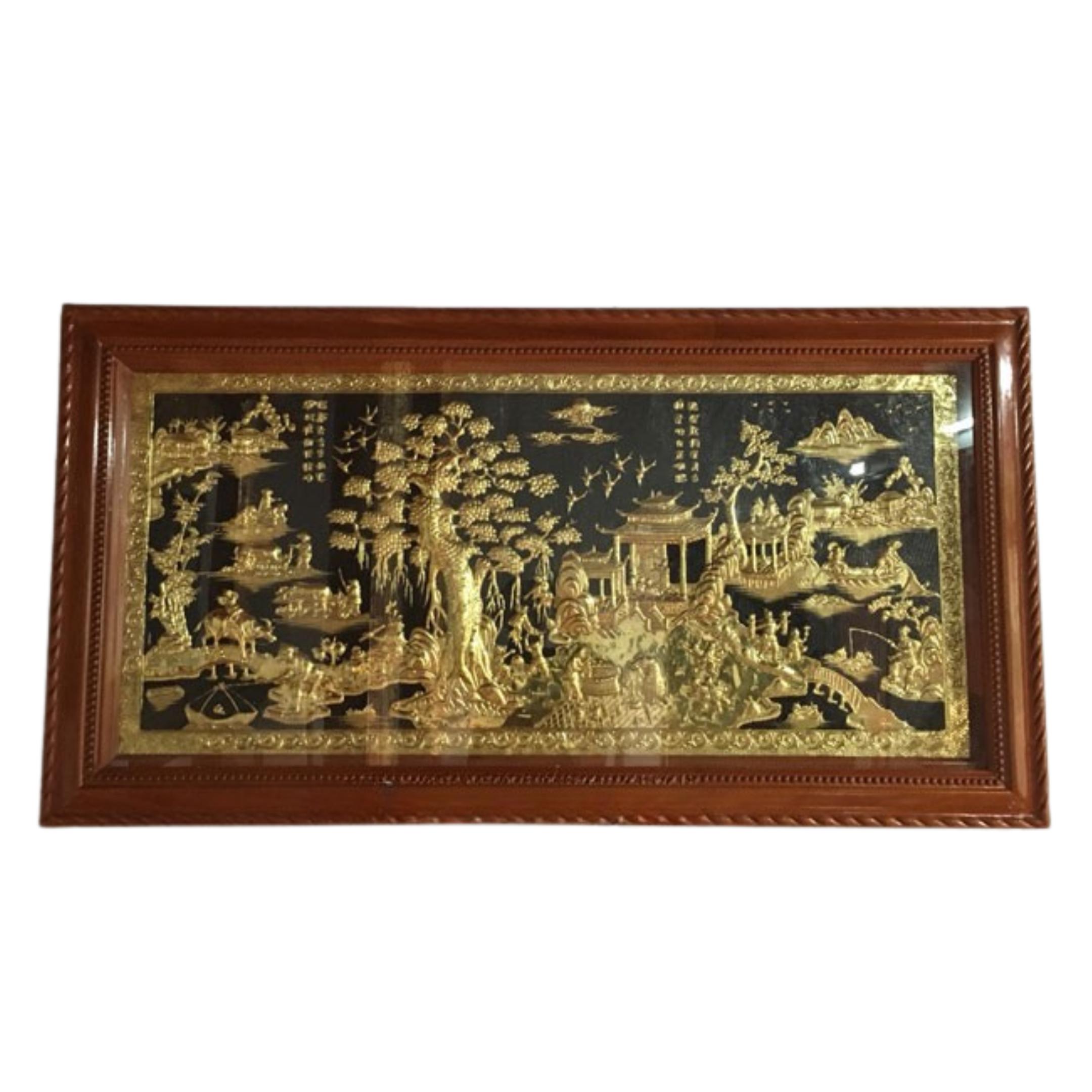 Tranh Đồng Quê - Đồ Đồng Cao Cấp - Cửu Diệu Thiên - THN401