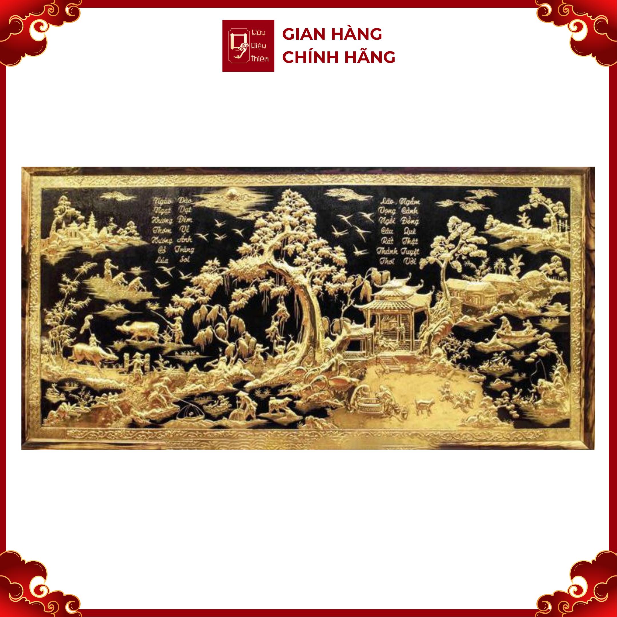 Tranh Đồng Quê - Đồ Đồng Cao Cấp - Cửu Diệu Thiên - THN402