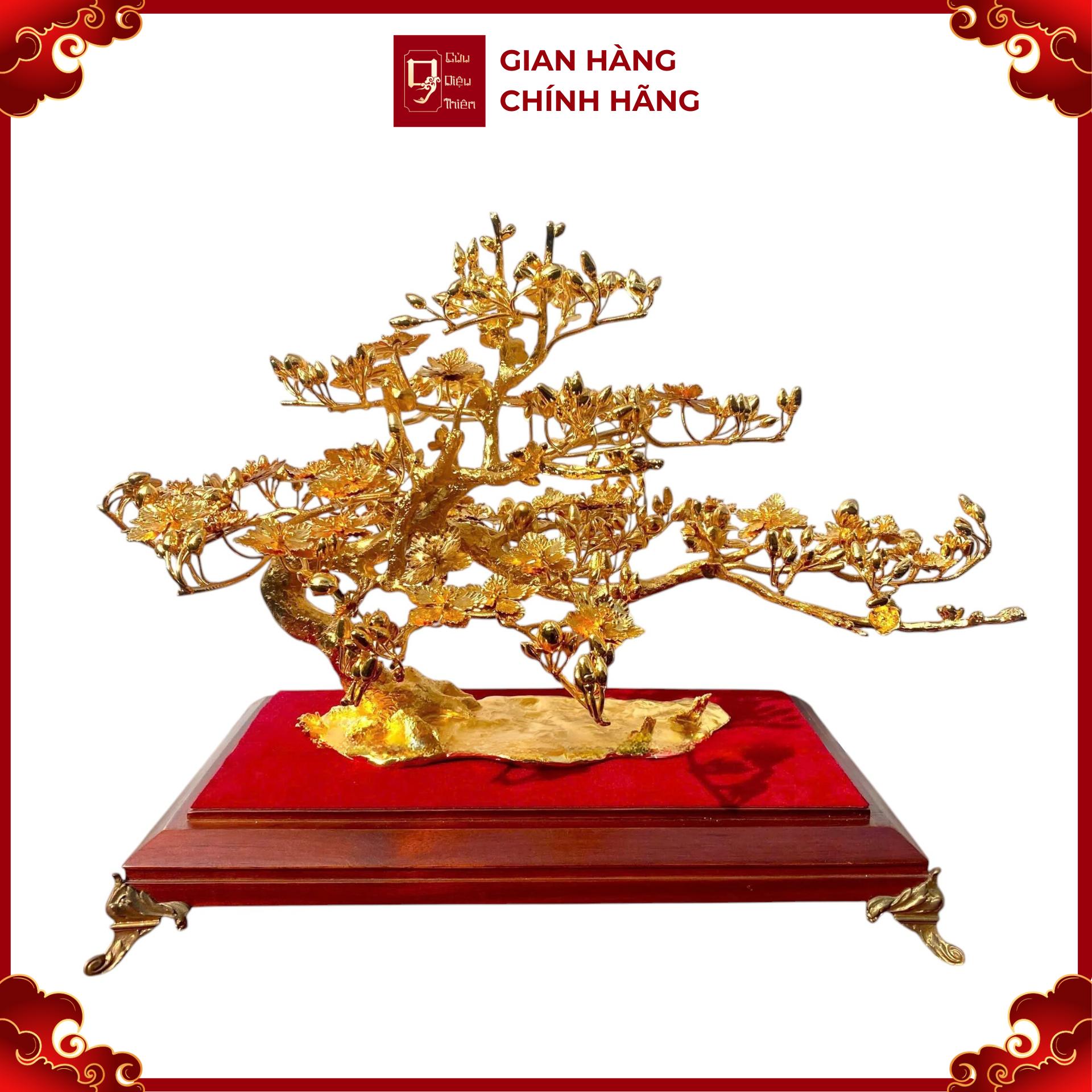 Cây Mai Mạ Vàng 24K ( Cao 40 - Rộng 50 ) - Cửu Diệu Thiên - MV001