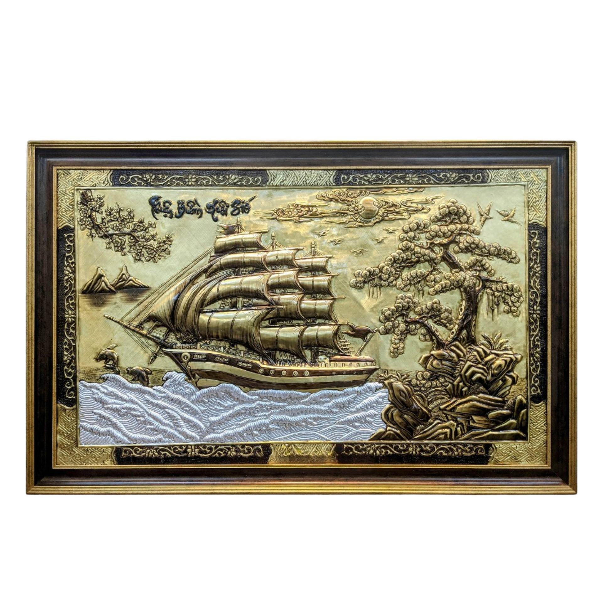 Tranh Thuận Buồm Xuôi Gió - Đồ Đồng Cao Cấp - Cửu Diệu Thiên - THN421