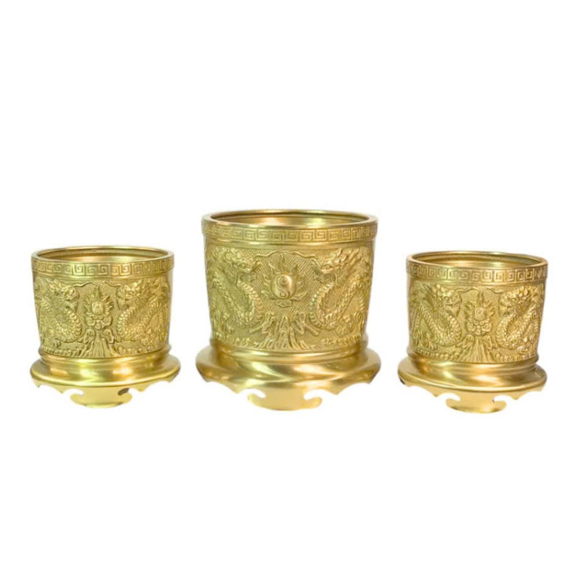 Bộ Bát Hương - Đồng Vàng Cao Cấp - Cửu Diệu Thiên - BH005