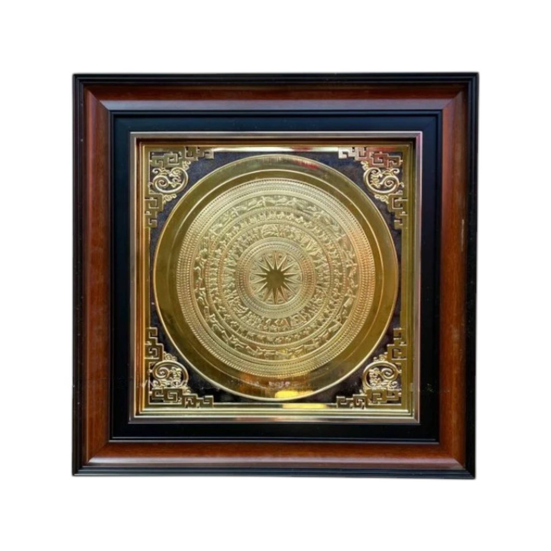 Tranh Đồng Mặt Trống Đồng ( 55x55cm ) - Cửu Diệu Thiên - ĐT013