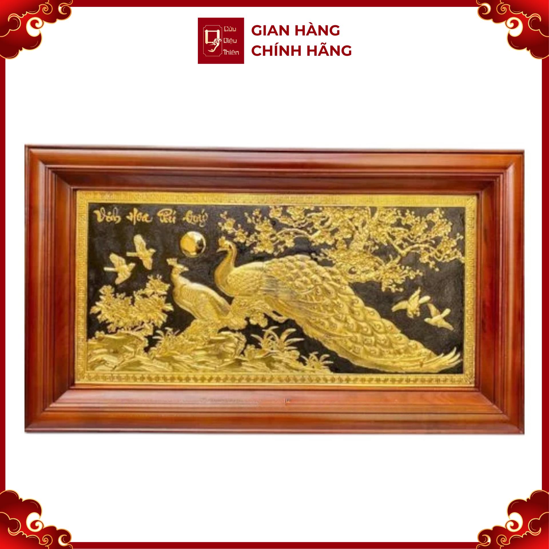 Tranh Đồng Phu Thê Viên Mãn , Mạ Vàng 24K - Cửu Diệu Thiên - THN331