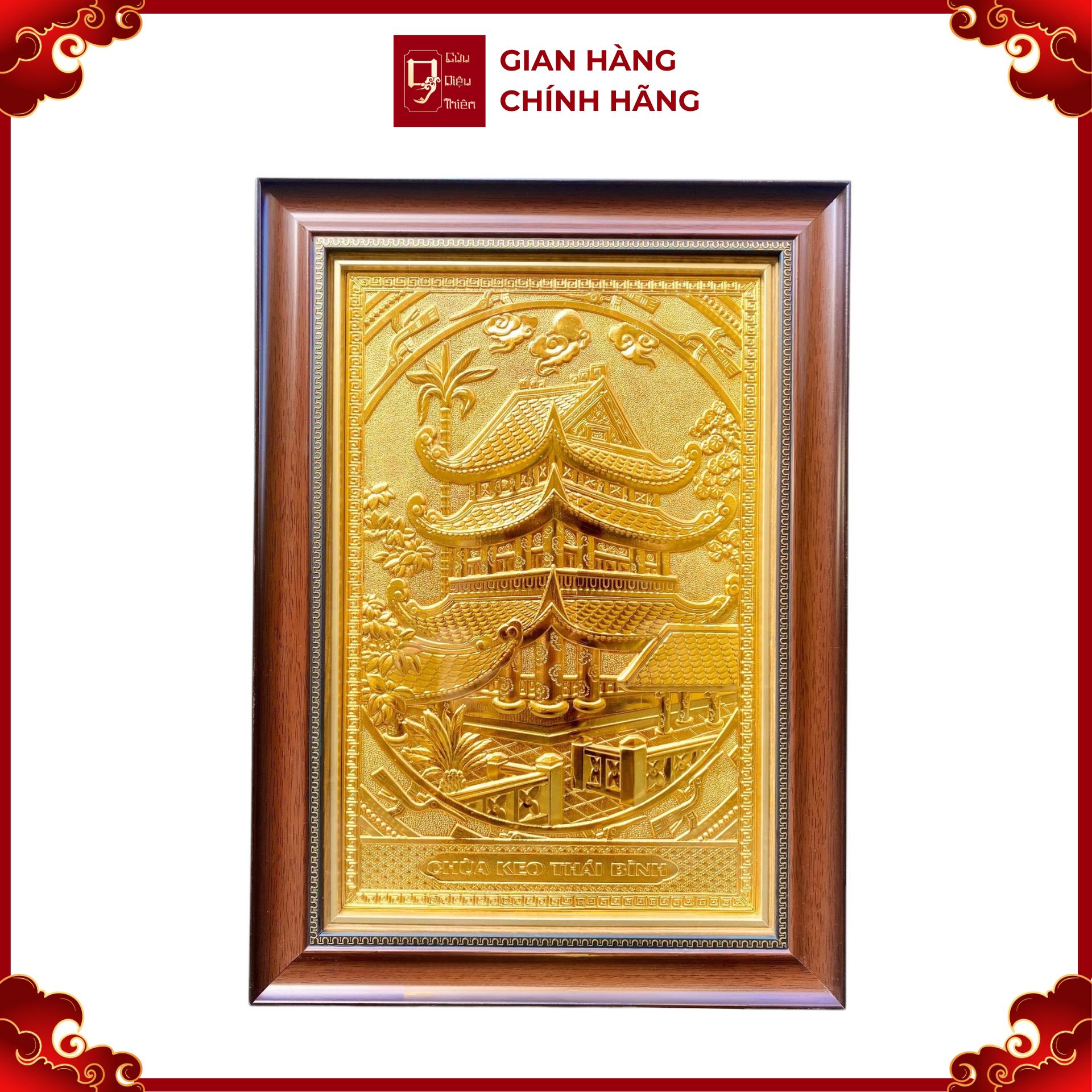 Tranh Đồng Chùa Keo, Mạ Vàng 24K (38x54cm) - Cửu Diệu Thiên - CK011