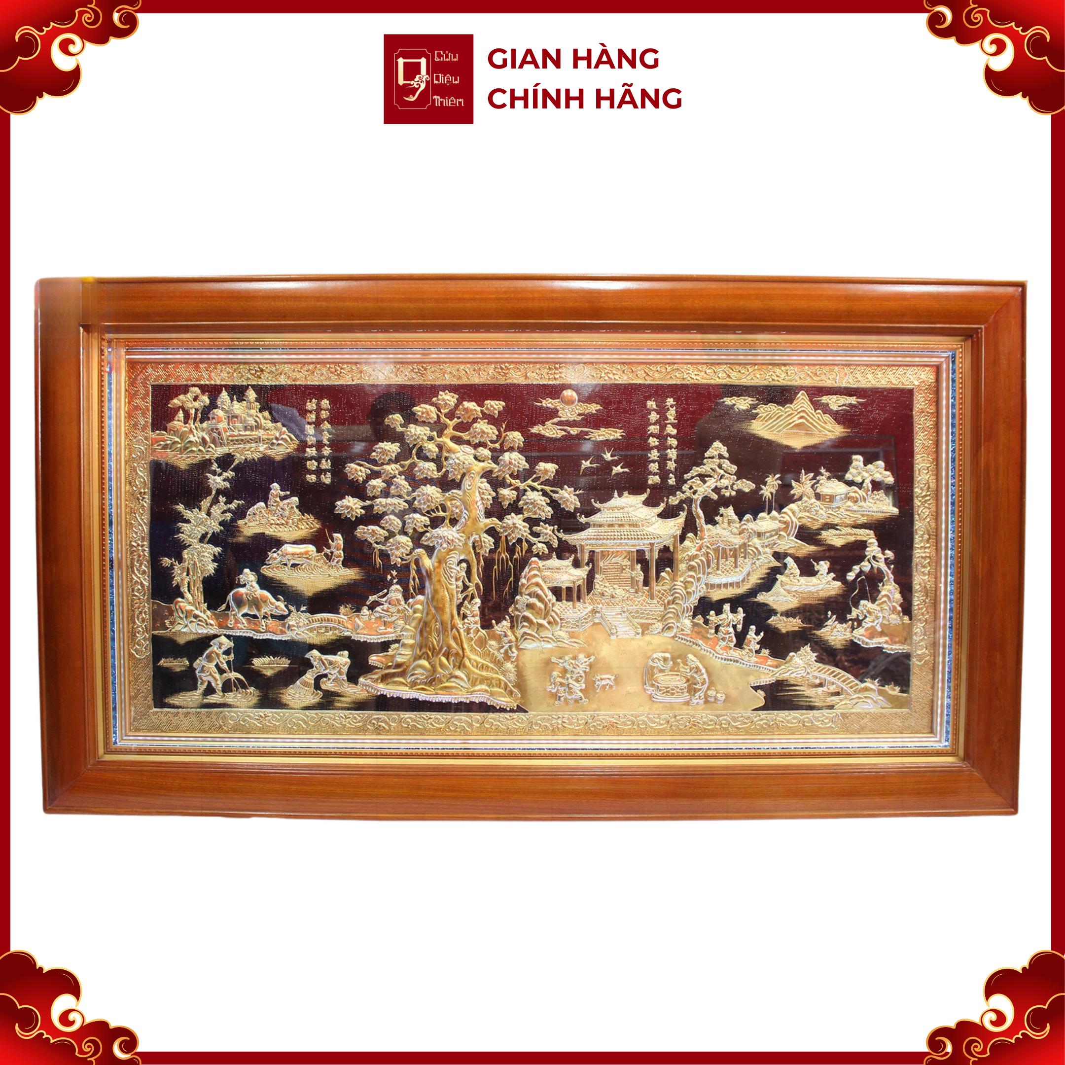 Tranh Đồng Quê - Đồ Đồng Cao Cấp - Cửu Diệu Thiên - THN403