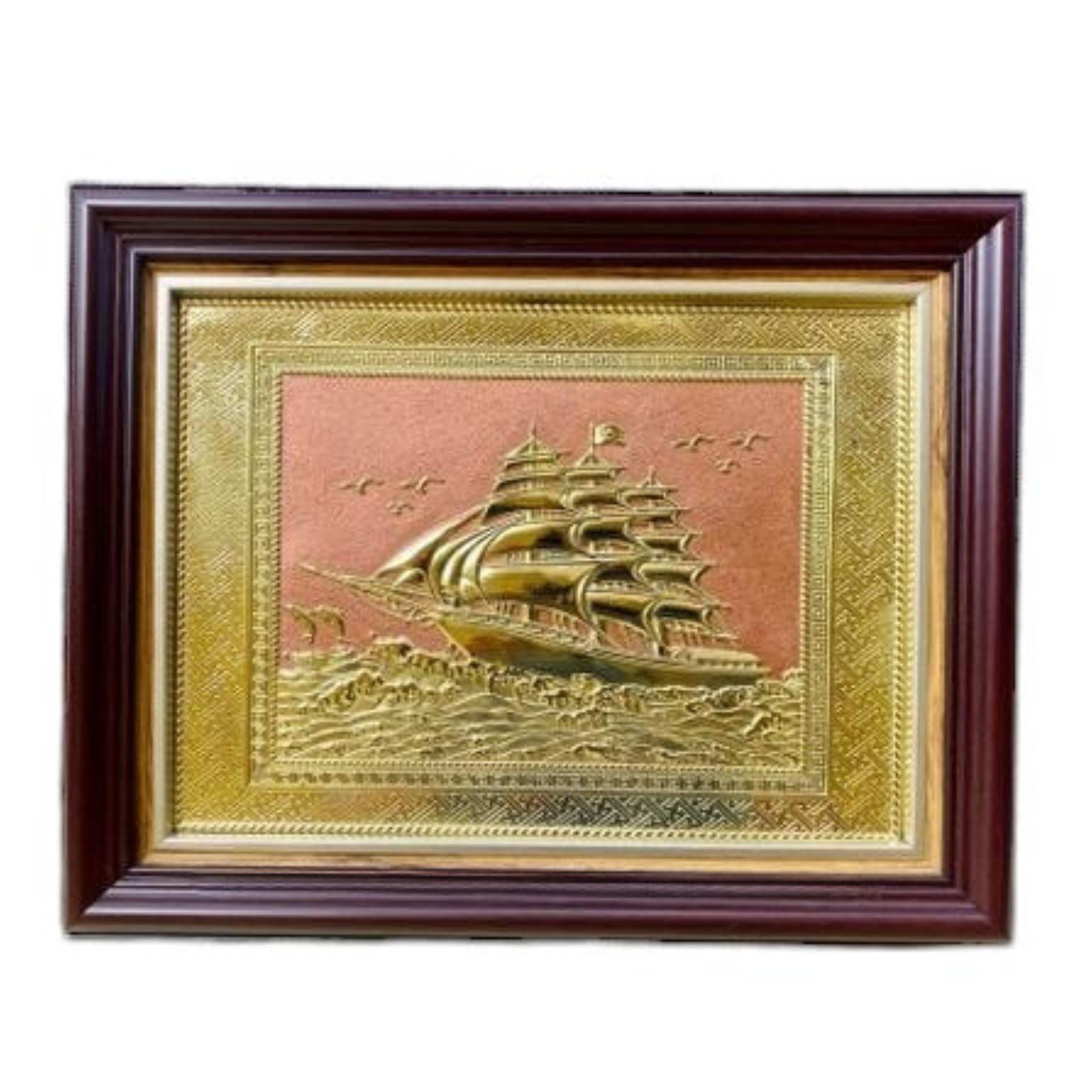 Tranh Đồng Thuận Buồm Xuôi Gió ( 28x34cm ) - Cửu Diệu Thiên - TB0010