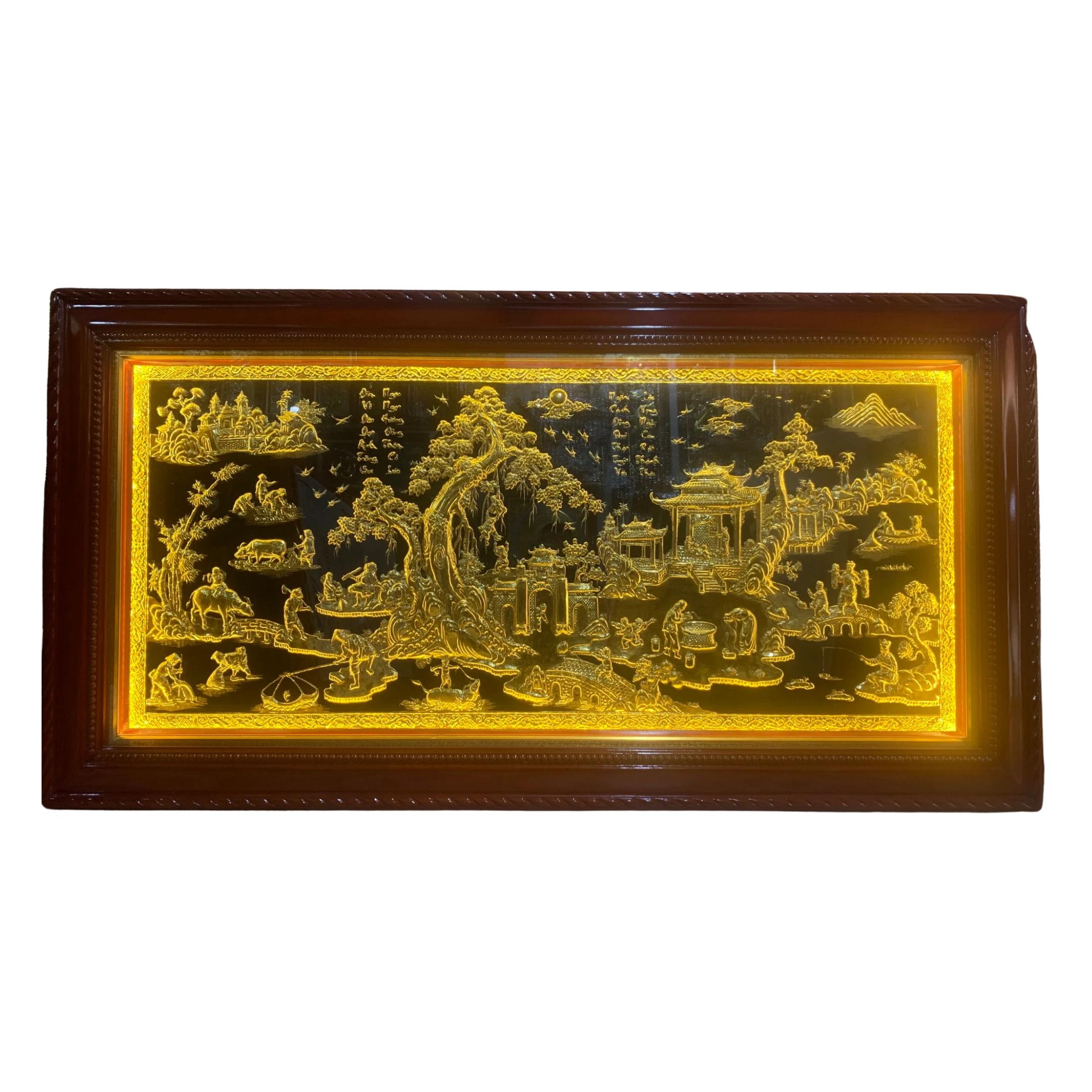 Tranh Đồng Quê - Đồ Đồng Cao Cấp - Cửu Diệu Thiên - THN404