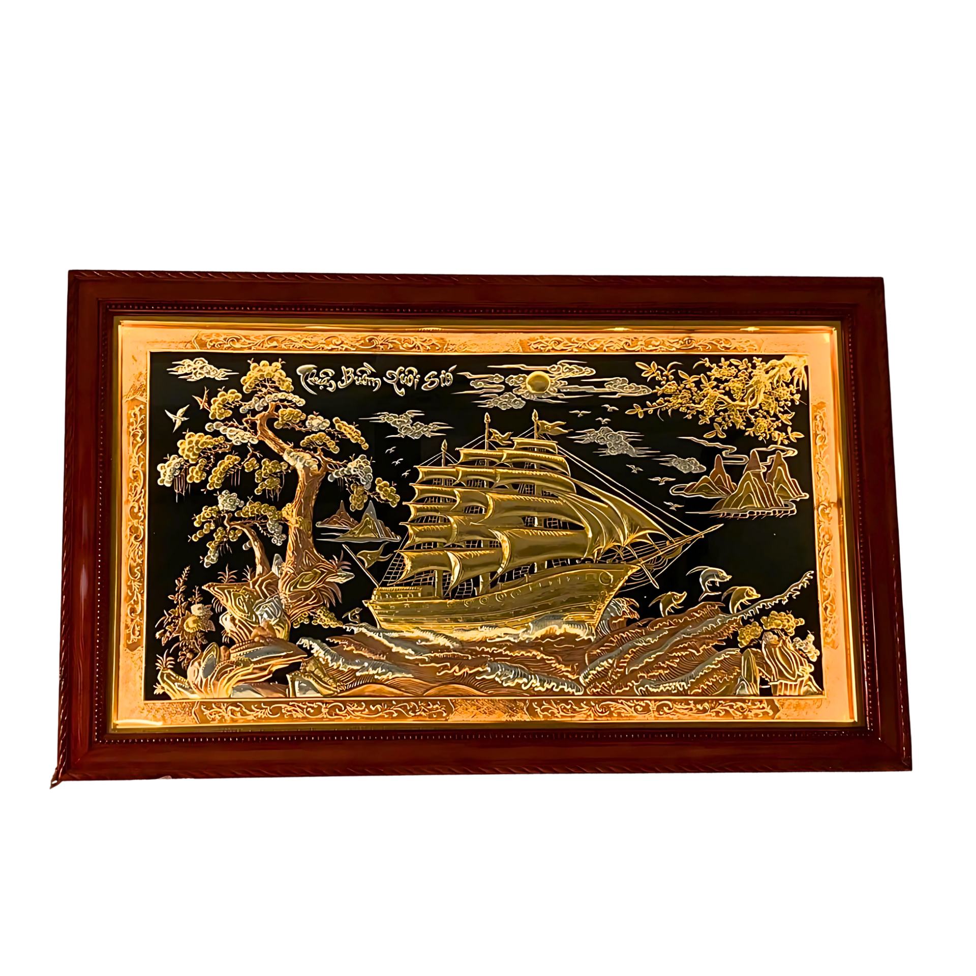 Tranh Thuận Buồm Xuôi Gió - Đồ Đồng Cao Cấp - Cửu Diệu Thiên - THN424