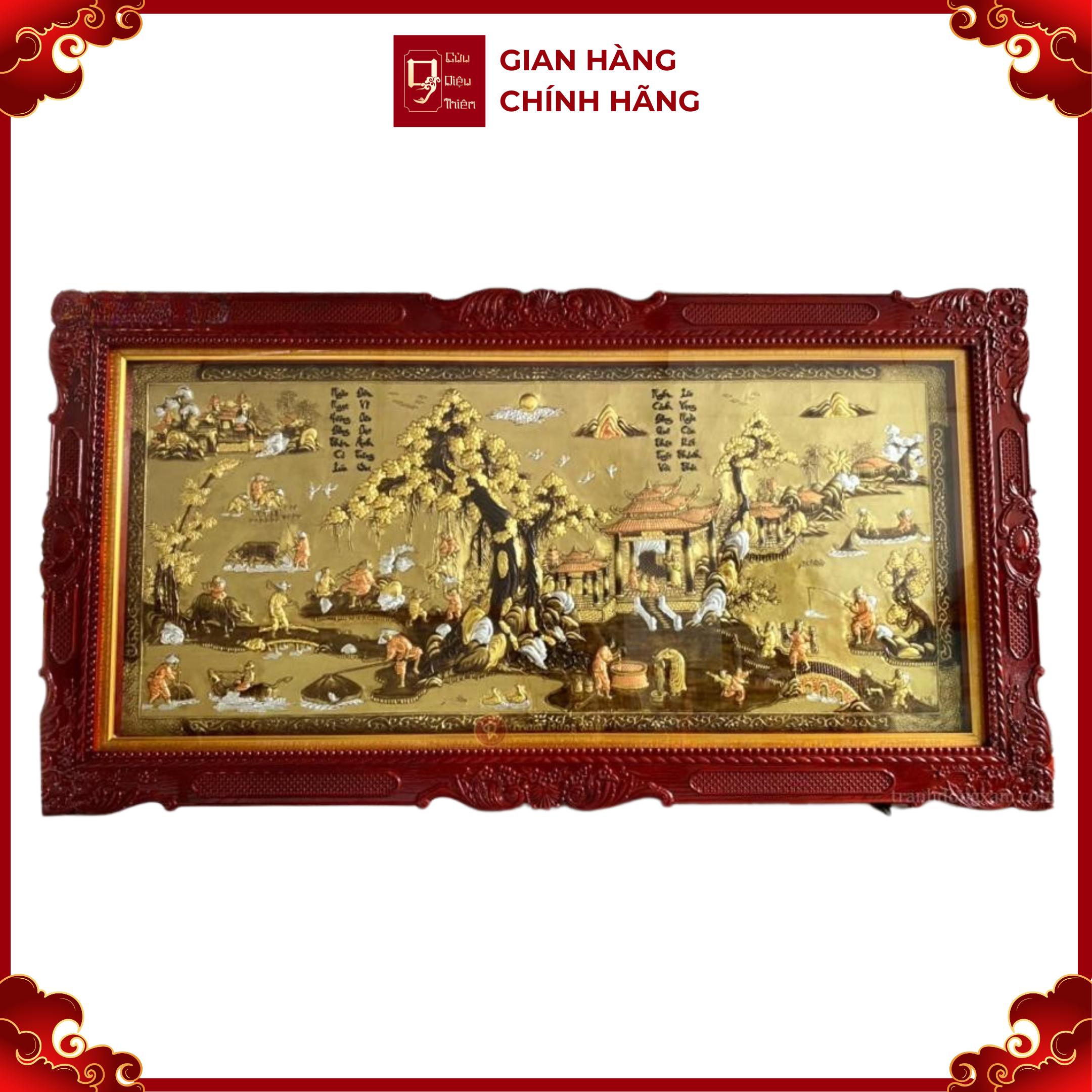 Tranh Đồng Quê - Đồ Đồng Cao Cấp - Cửu Diệu Thiên - THN405