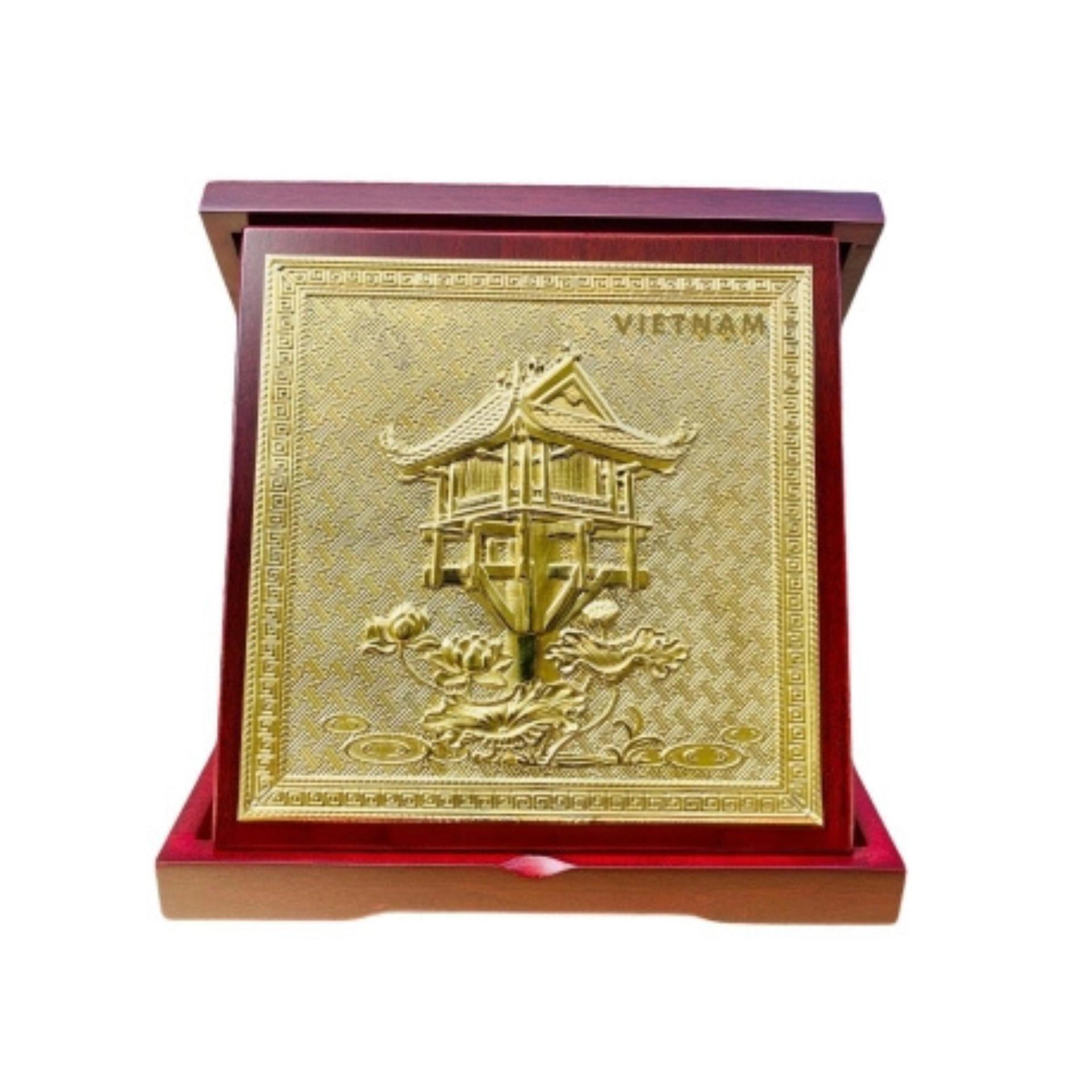 Tranh Đồng Chùa Một Cột ( 23x23cm ) - Cửu Diệu Thiên - TĐ003