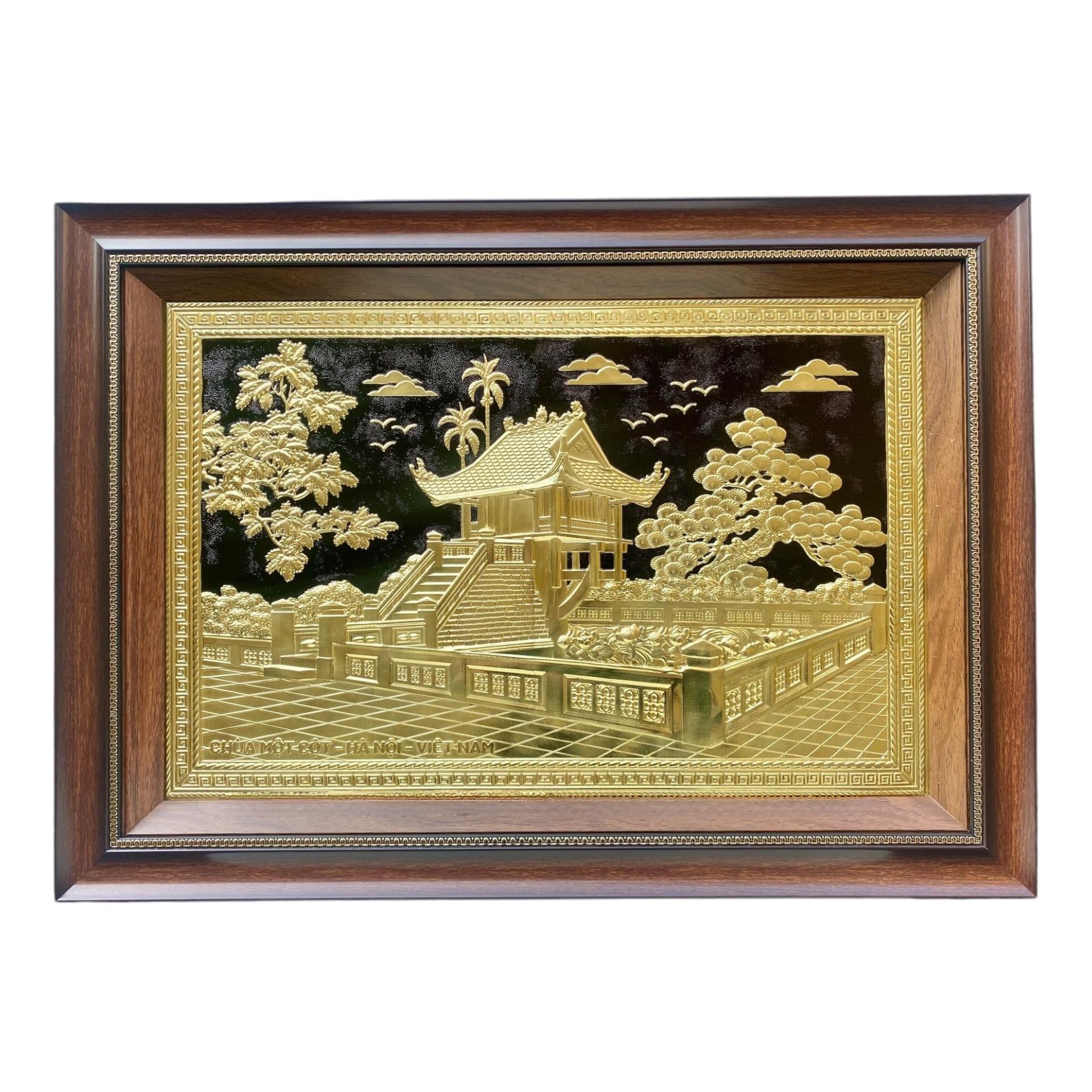 Tranh Đồng Chùa Một Cột ( 50x70cm ) - Cửu Diệu Thiên - MC0012