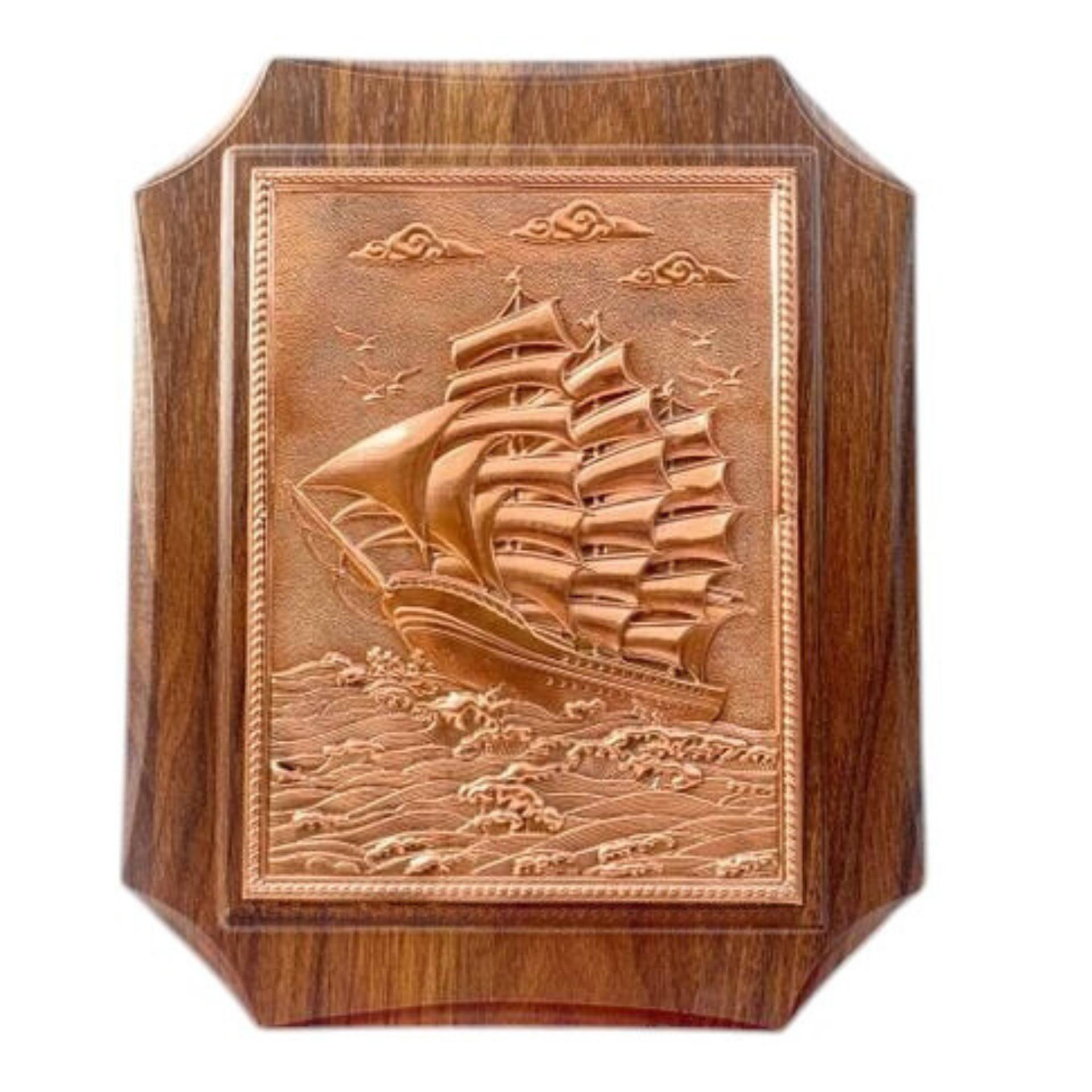 Tranh Đồng Thuận Buồm Xuôi Gió ( 20x25cm ) - Cửu Diệu Thiên - TB016