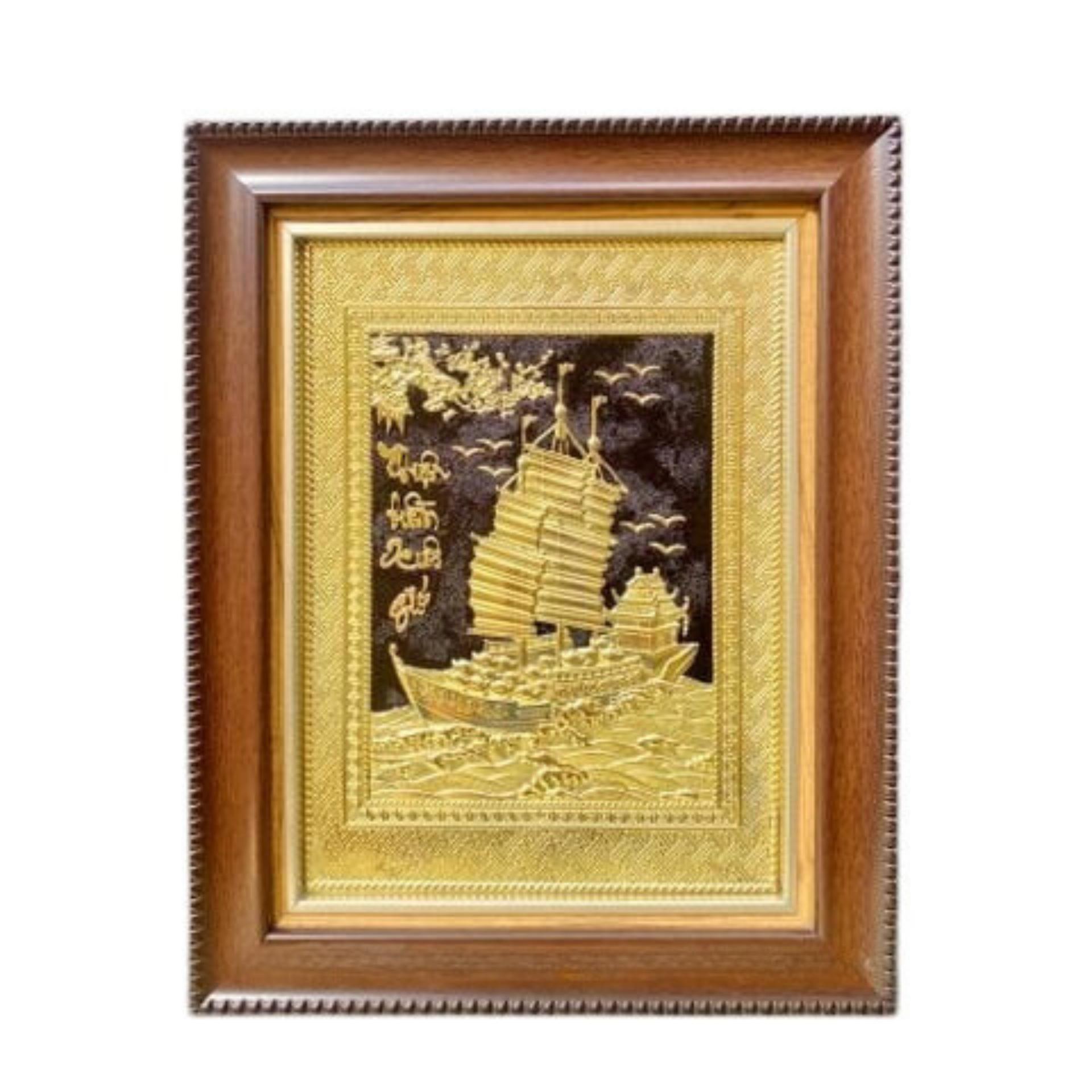 Tranh Đồng Thuận Buồm Xuôi Gió ( 28x38cm ) - Cửu Diệu Thiên - TB001