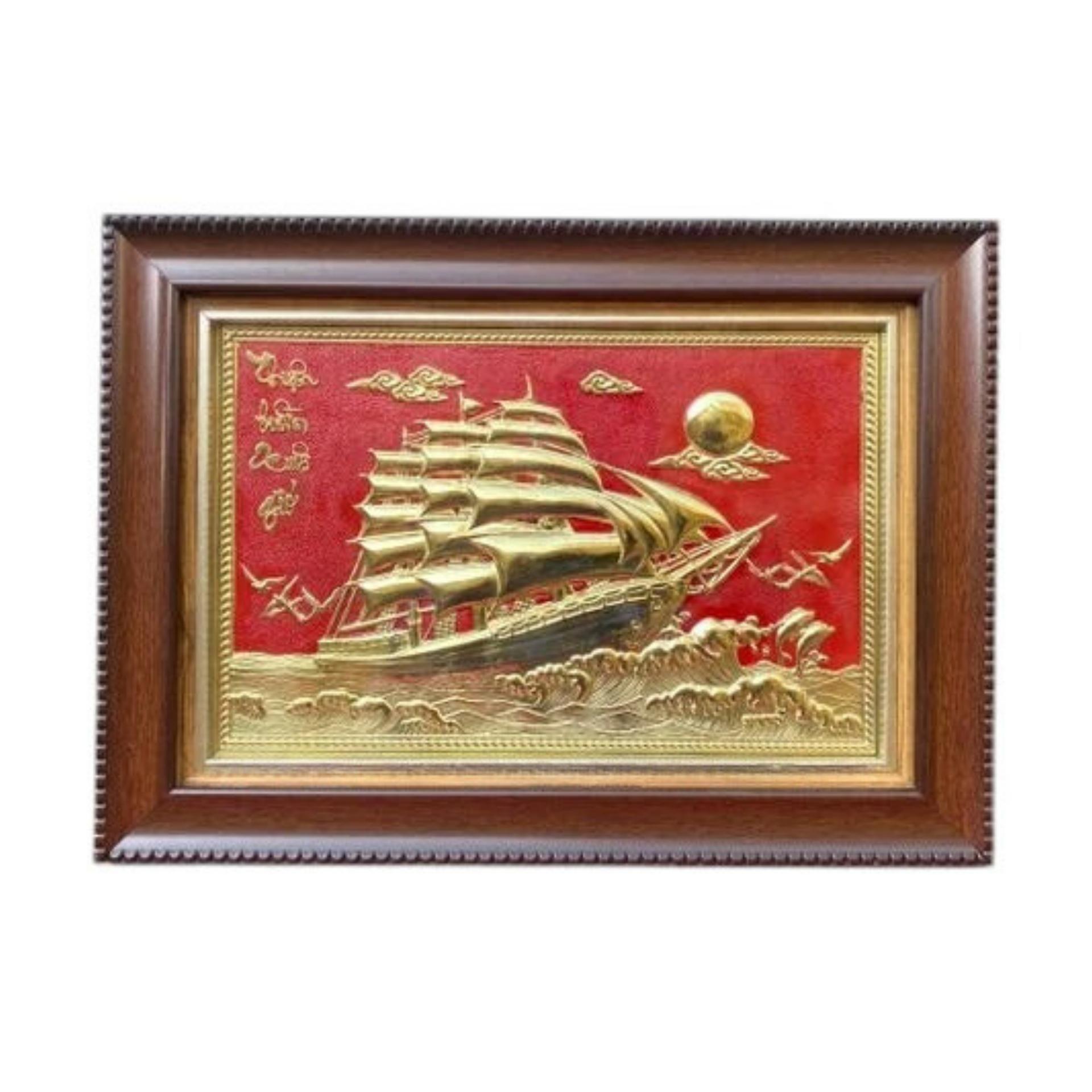 Tranh Đồng Thuận Buồm Xuôi Gió ( 28x34cm ) - Cửu Diệu Thiên - TB009