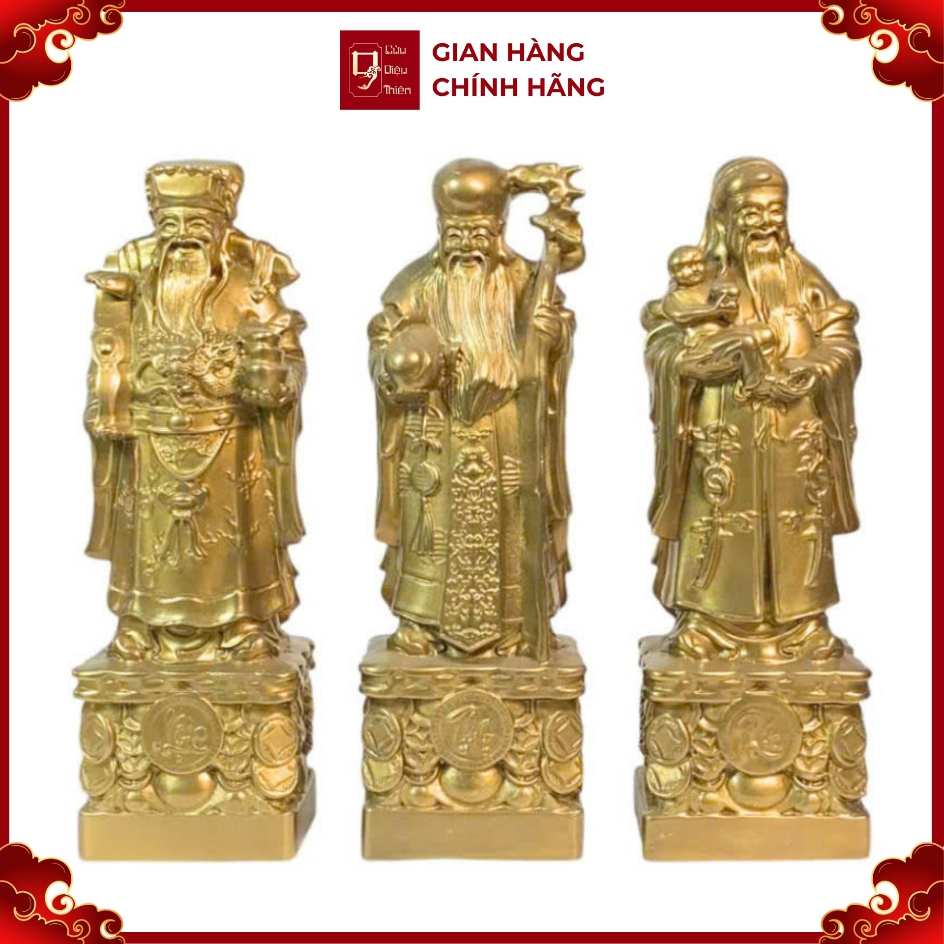 Tượng Tam Đa - Đồng Vàng Cao Cấp - Cửu Diệu Thiên - KS001