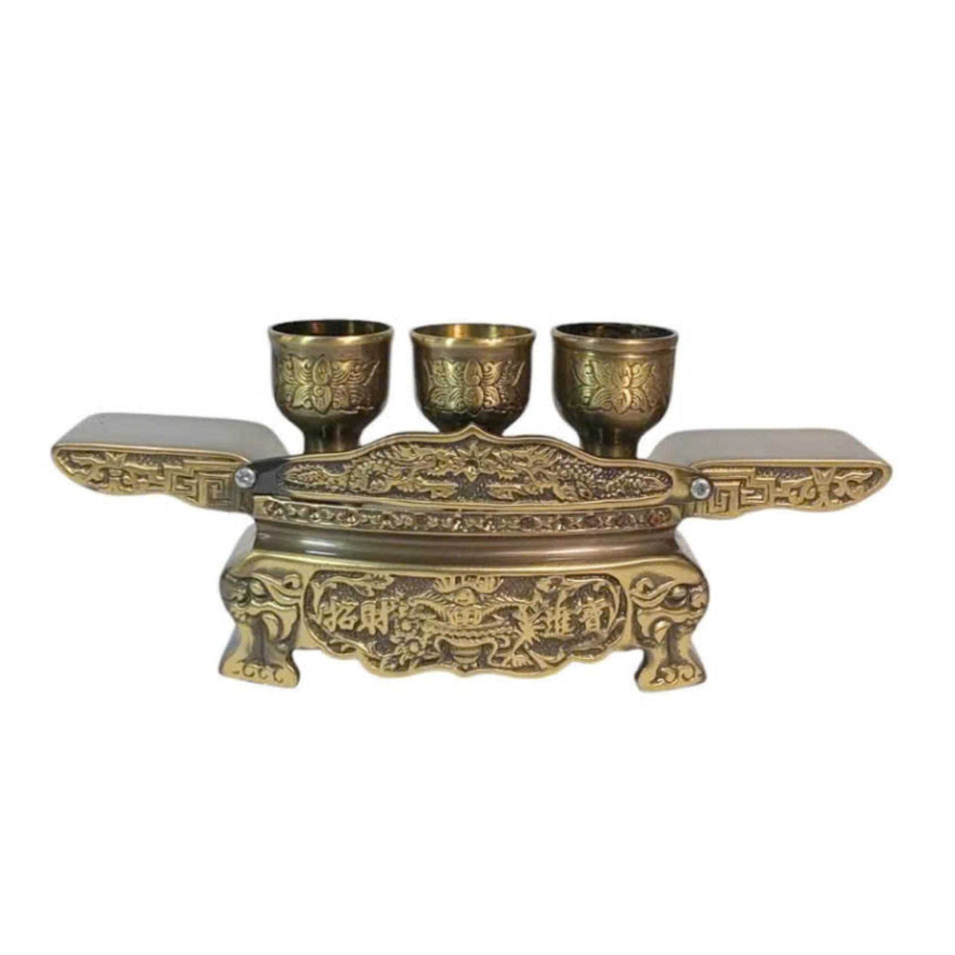 Bộ Kỷ Ngai 3 Chén - Đồng Hun Giả Cổ - Cửu Diệu Thiên - KN002