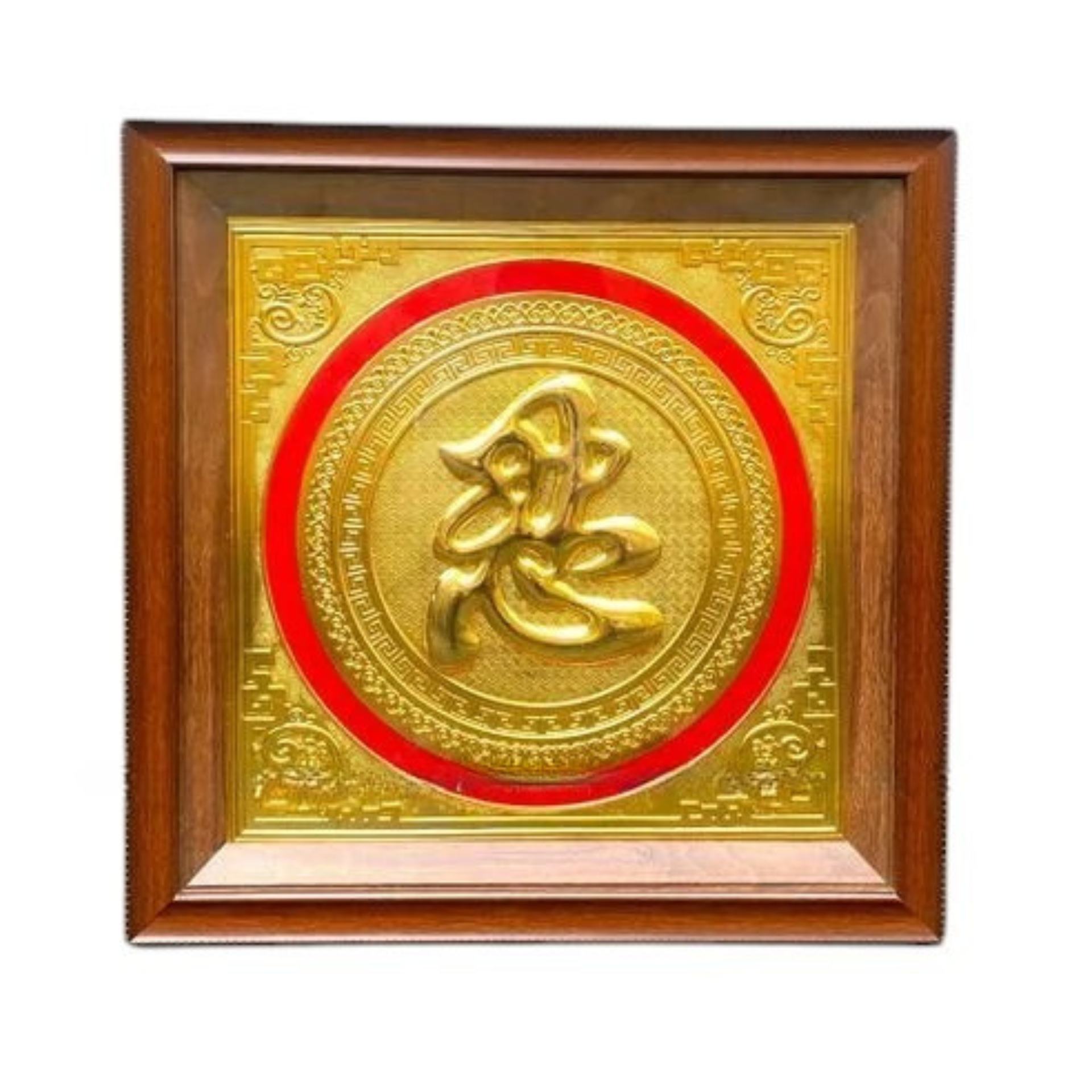 Tranh Đồng Chữ Nhẫn, Mạ Vàng 24K ( 50x50cm ) - Cửu Diệu Thiên - CN010